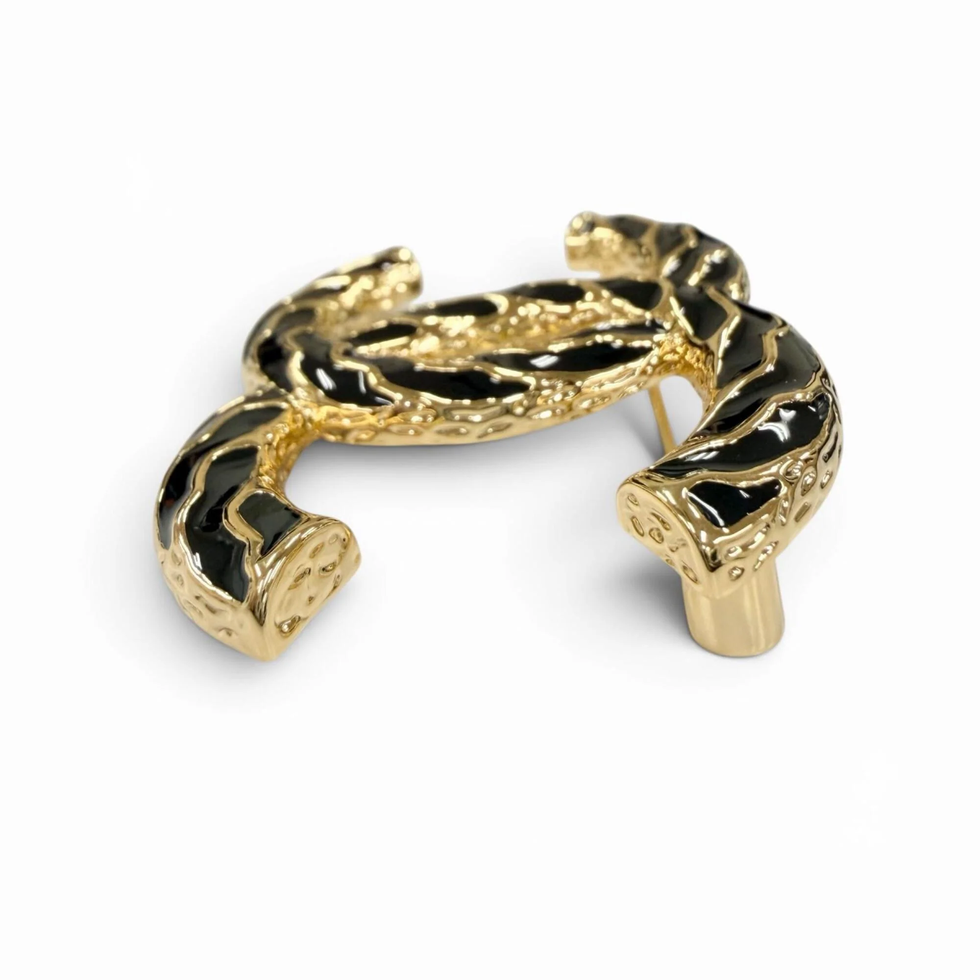 CC Logo Brooch Gold-Tone Metal - Image 2