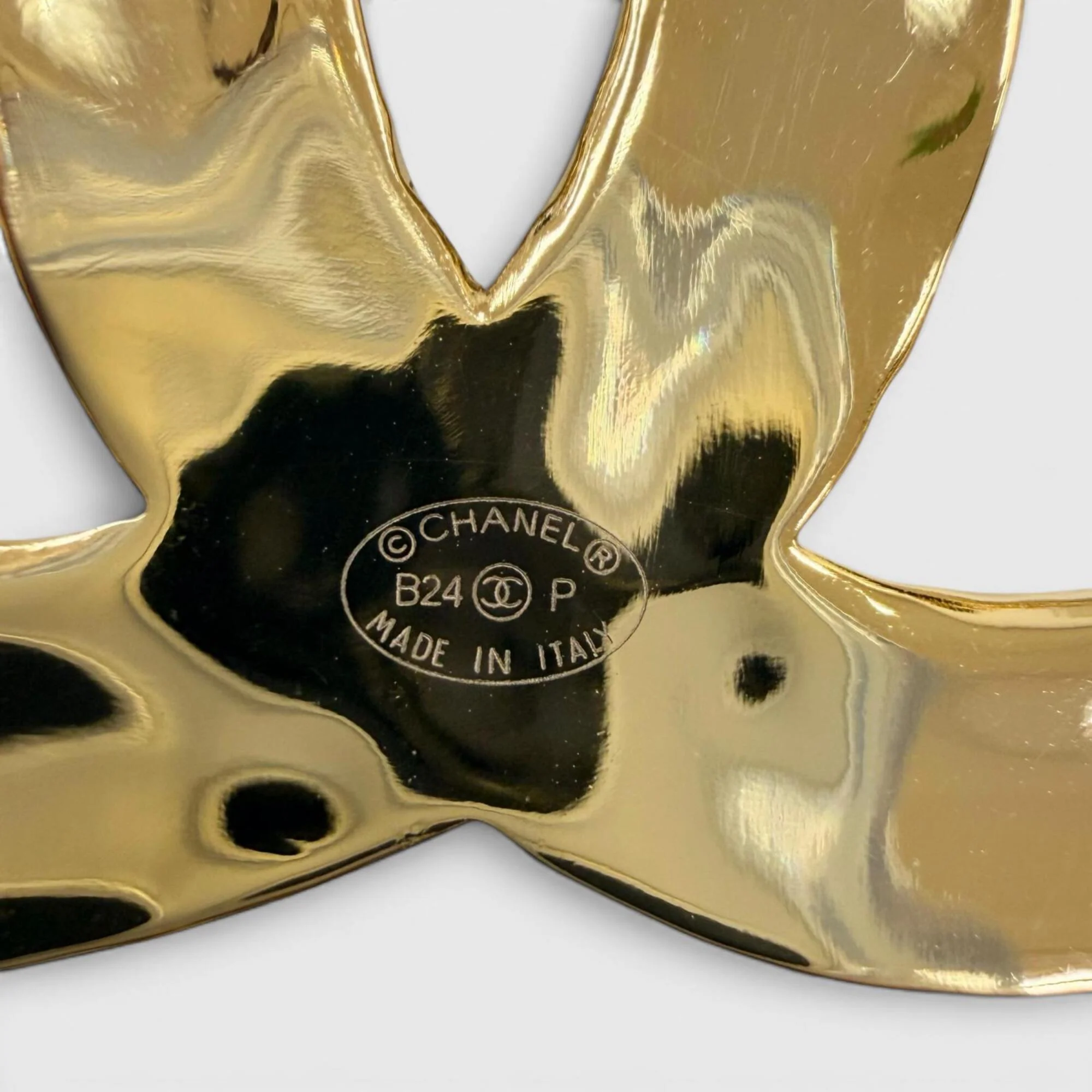 CC Logo Brooch Gold-Tone Metal - Image 6