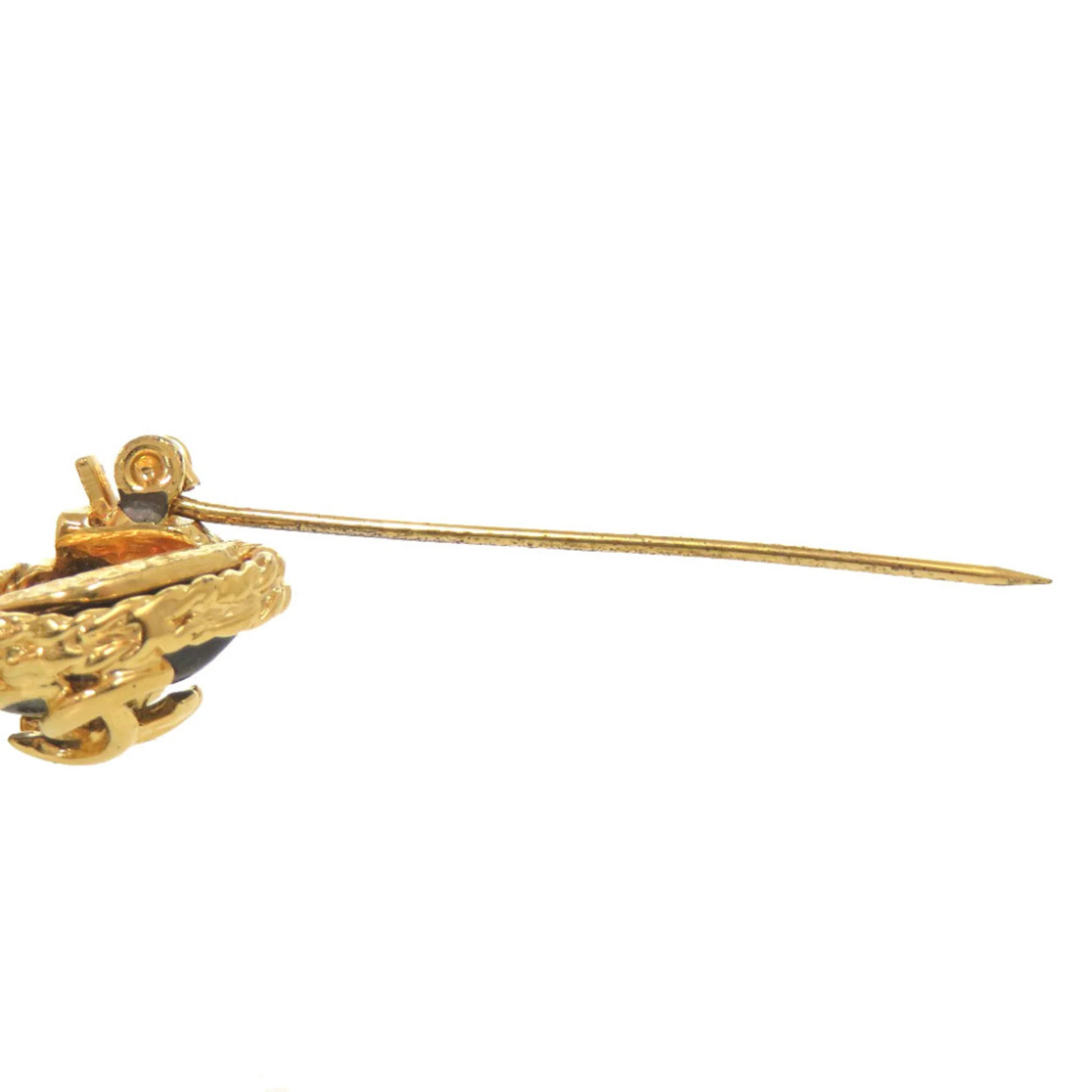 CC Logo Brooch Gold-Tone Metal - Image 4