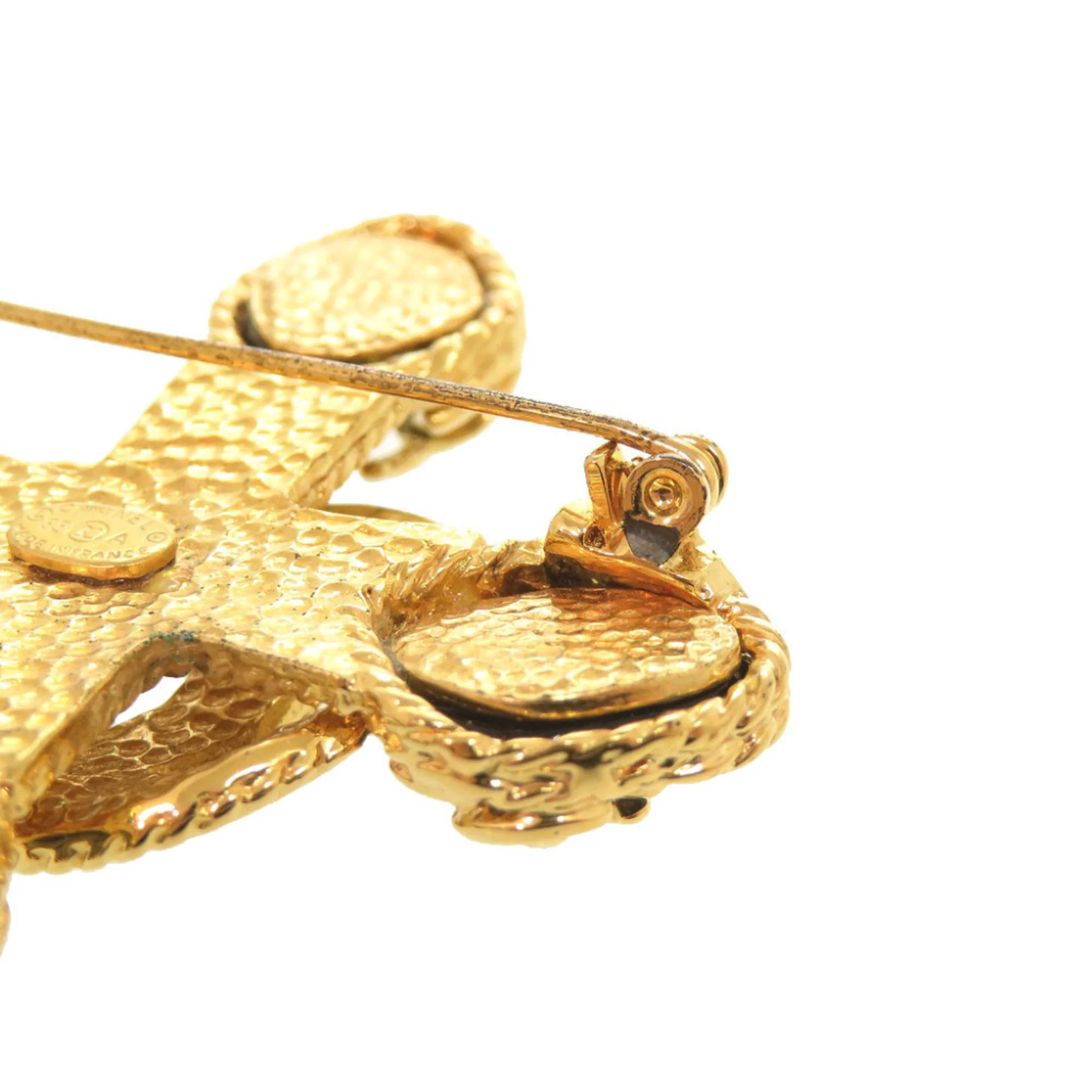 CC Logo Brooch Gold-Tone Metal - Image 5