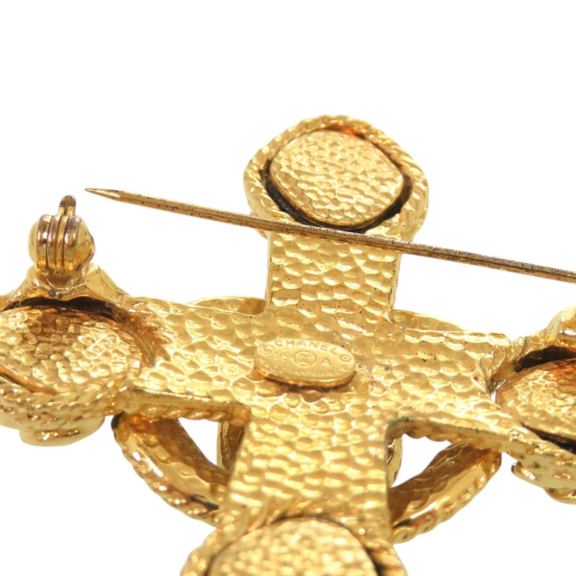 CC Logo Brooch Gold-Tone Metal - Image 9
