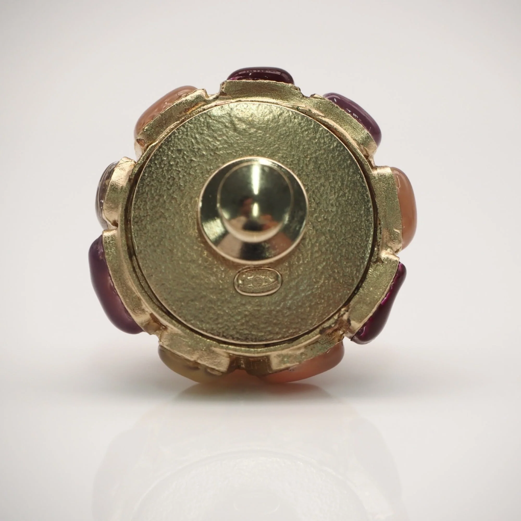 CC Logo Brooch Gold-Tone Metal - Image 2