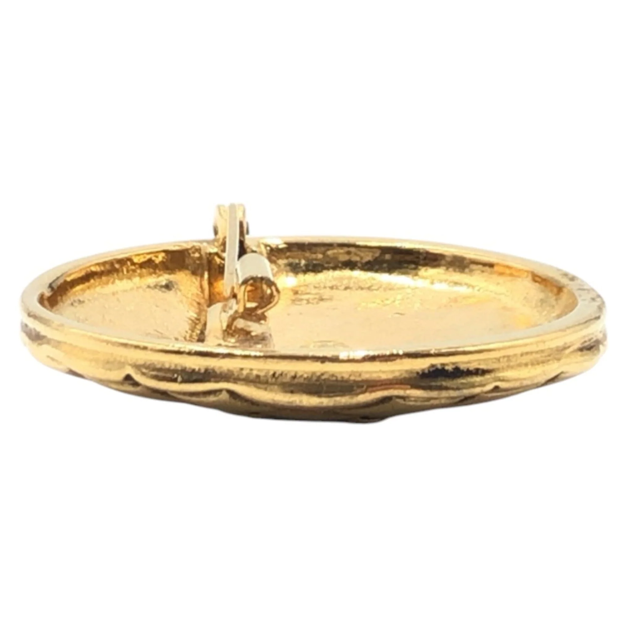 CC Logo Brooch Gold-Tone Metal - Image 4
