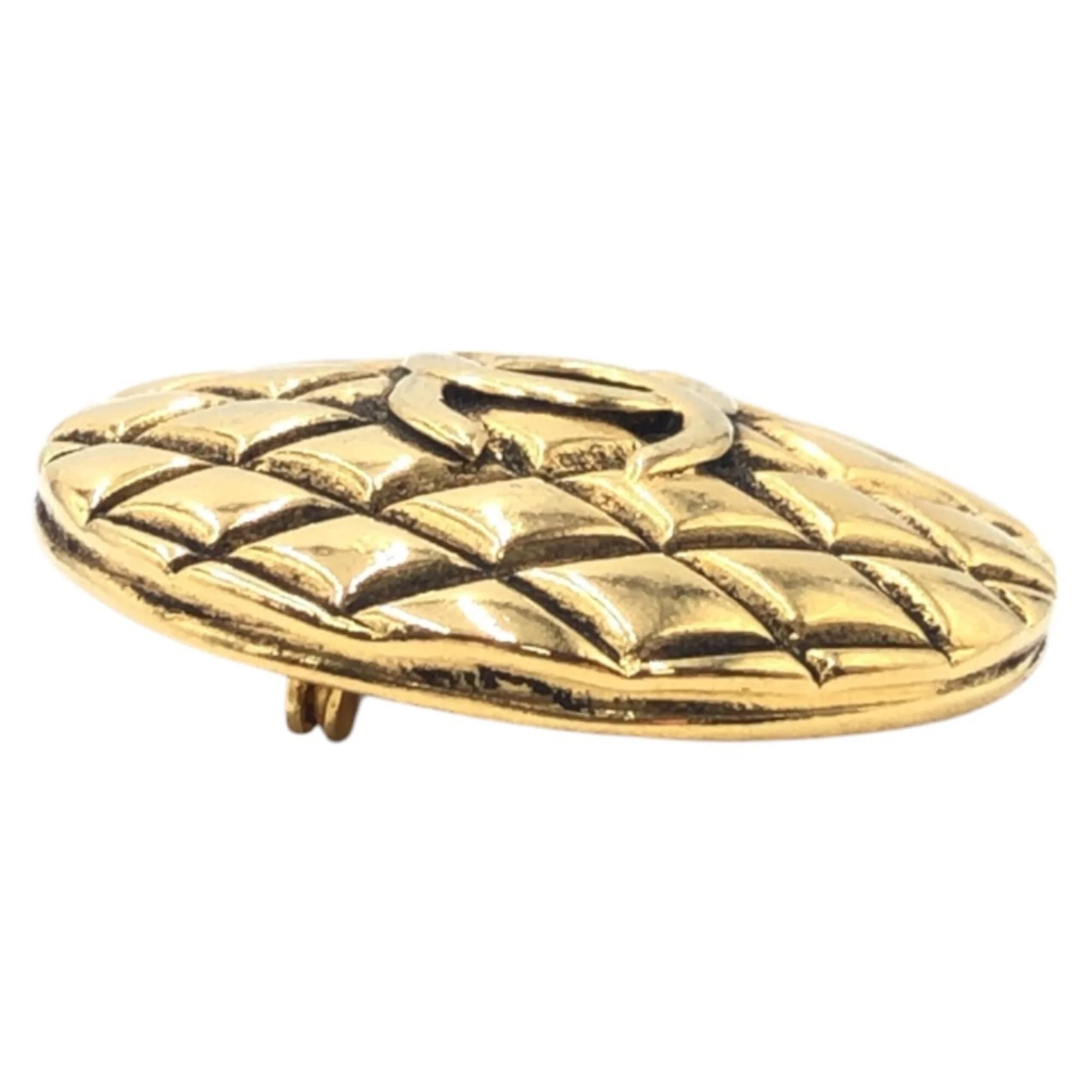 CC Logo Brooch Gold-Tone Metal - Image 5
