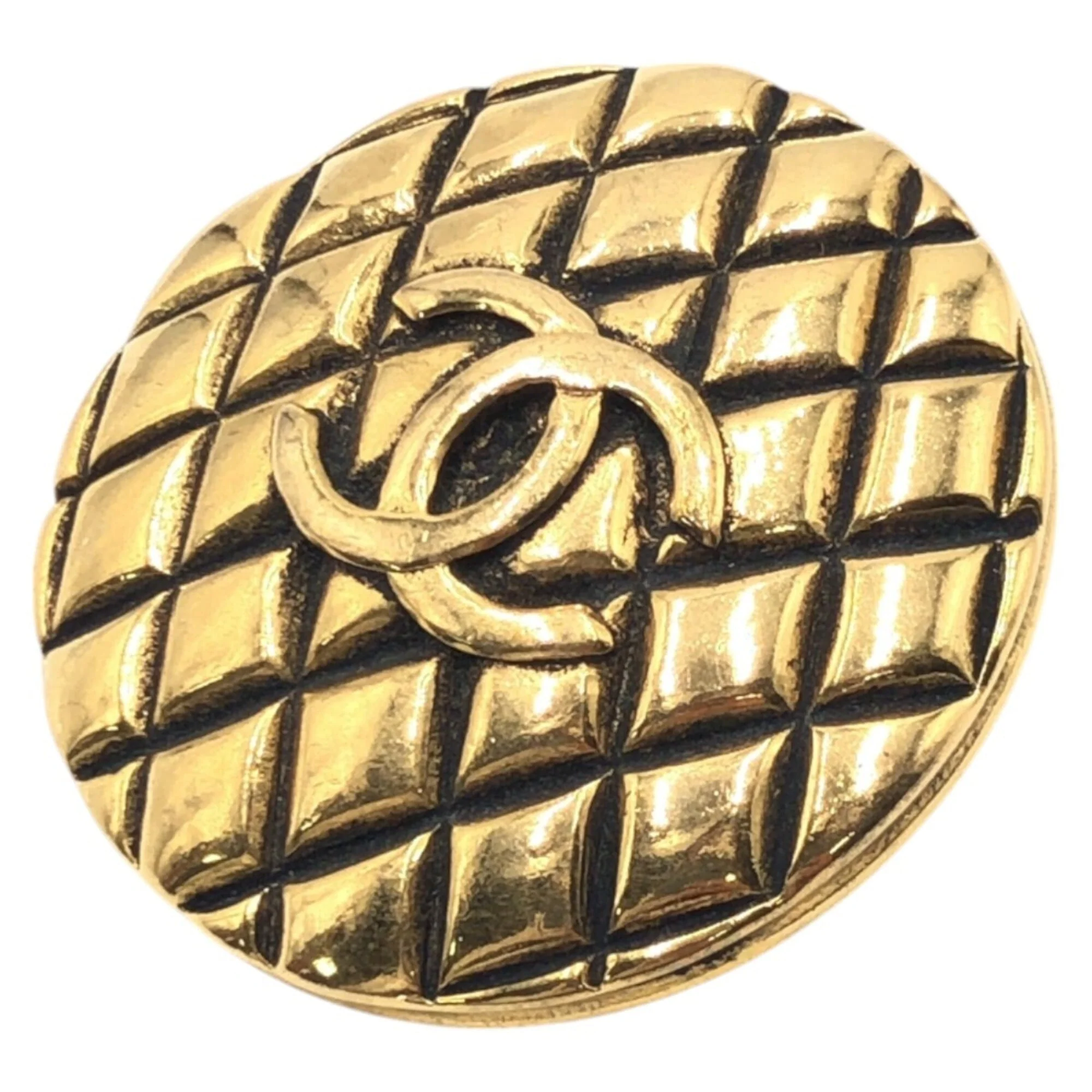 CC Logo Brooch Gold-Tone Metal - Image 6