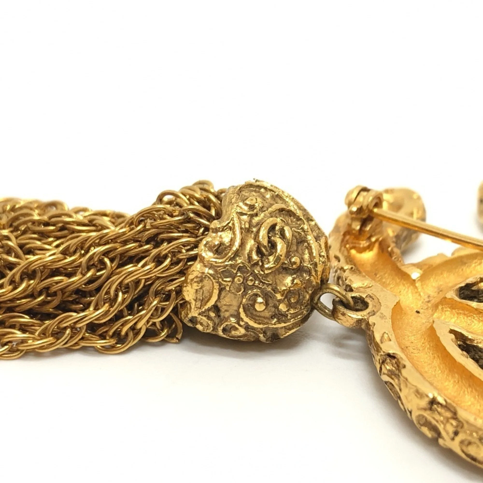 CC Logo Brooch Gold-Tone Metal - Image 6