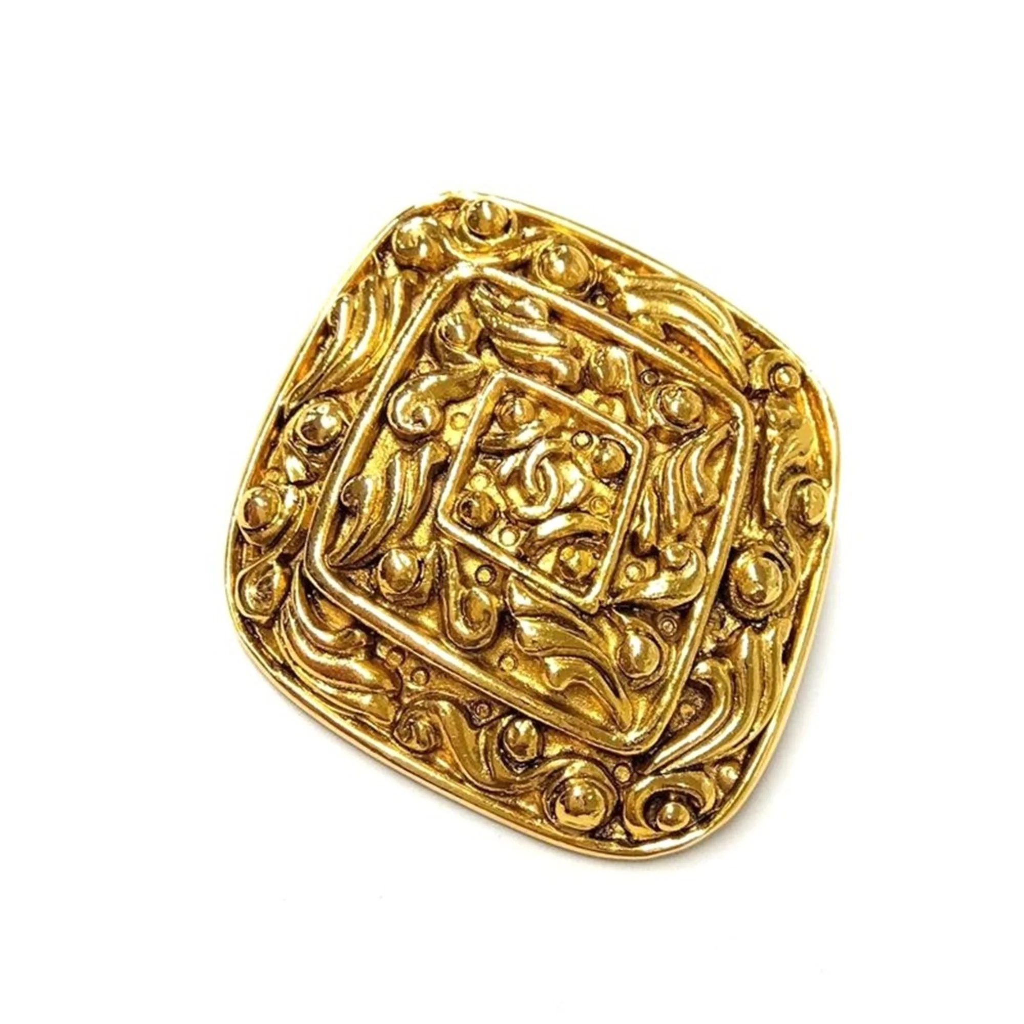 CC Logo Brooch Metal