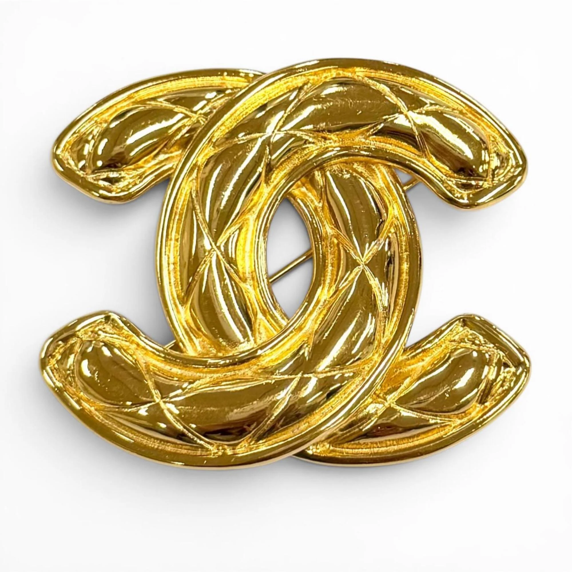 CC Logo Brooch Metal
