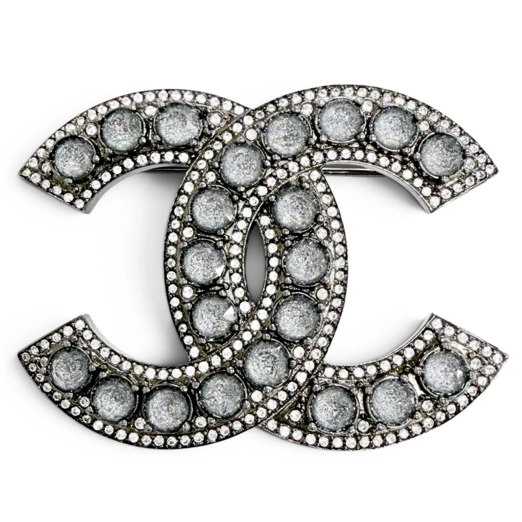 CC Logo Brooch Metal