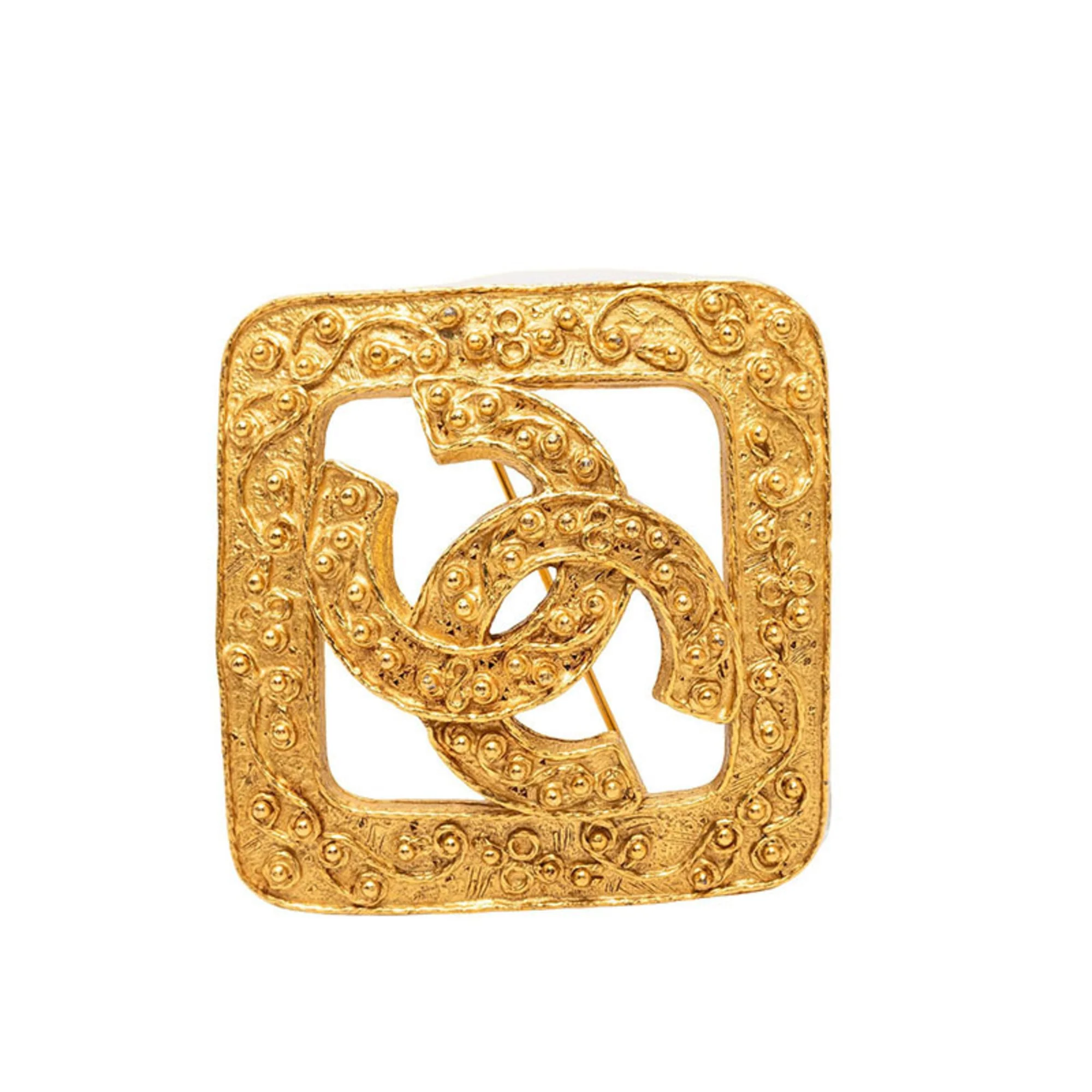CC Logo Brooch Metal
