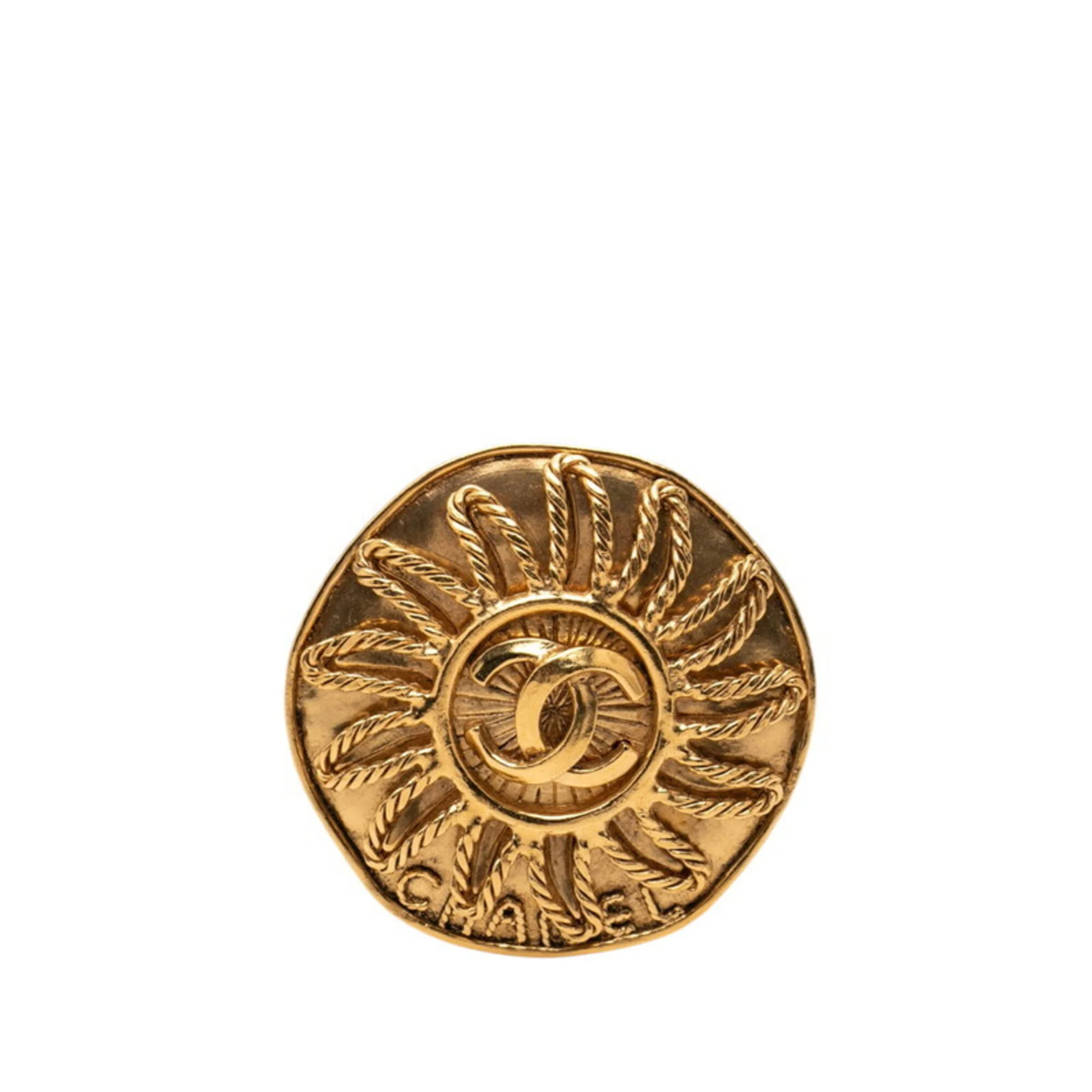 CC Logo Brooch Metal
