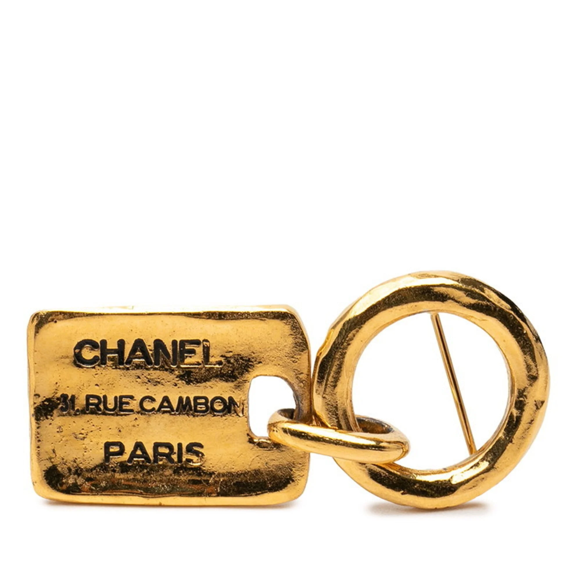 CC Logo Brooch Metal