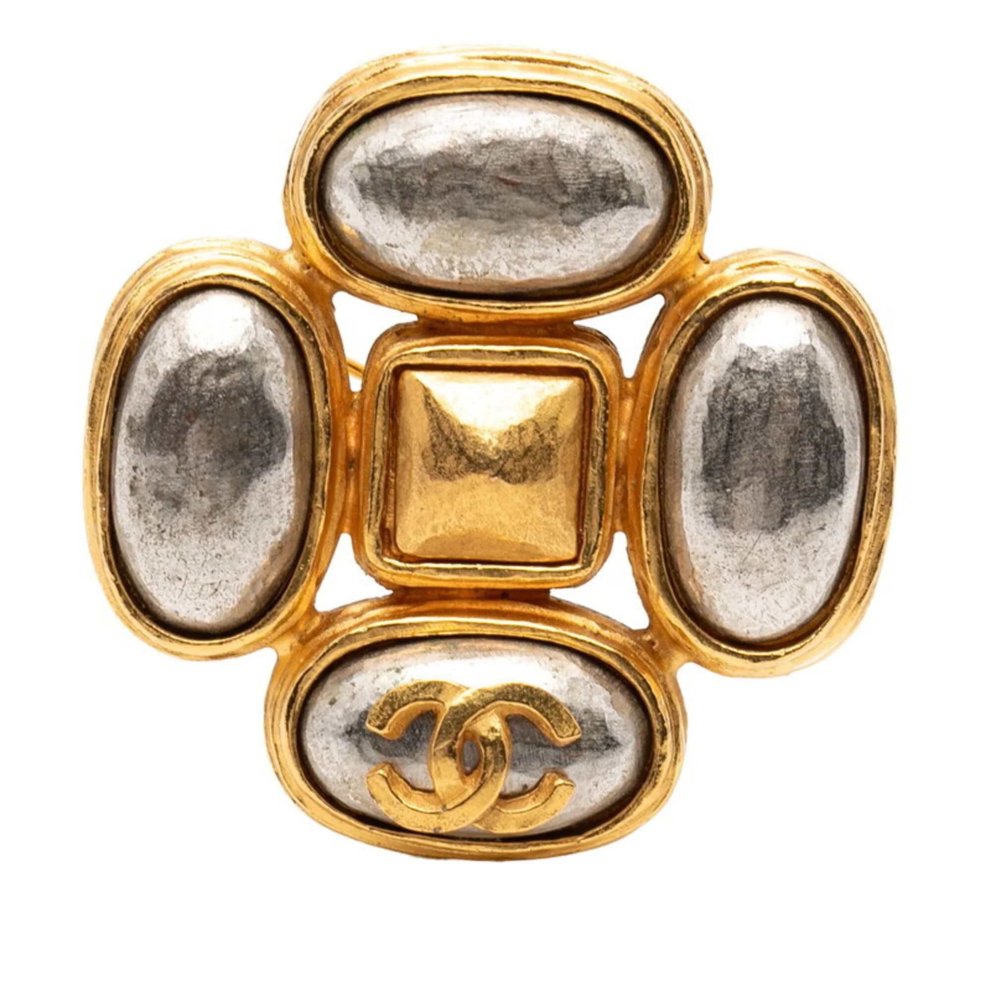 CC Logo Brooch Metal