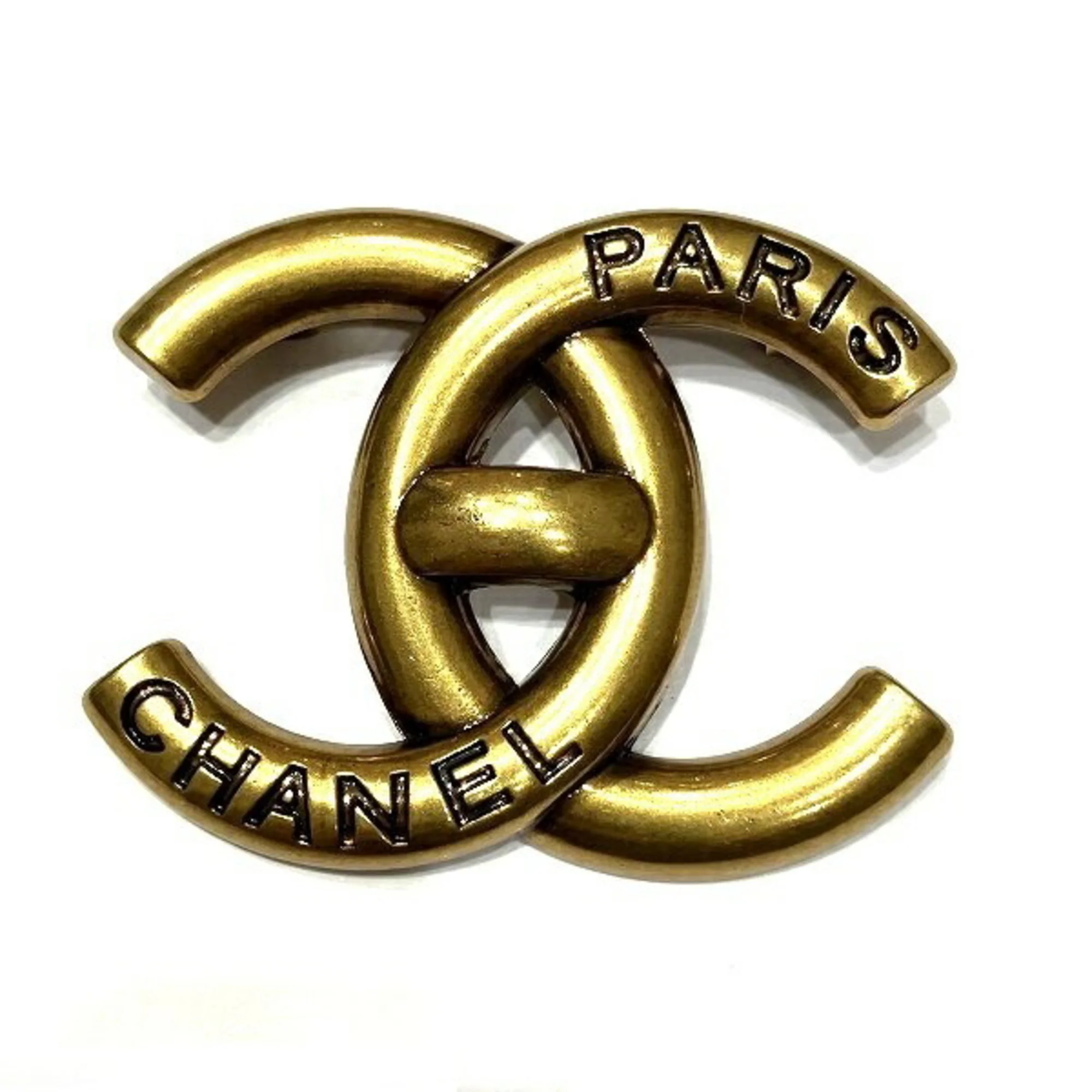 CC Logo Brooch Metal