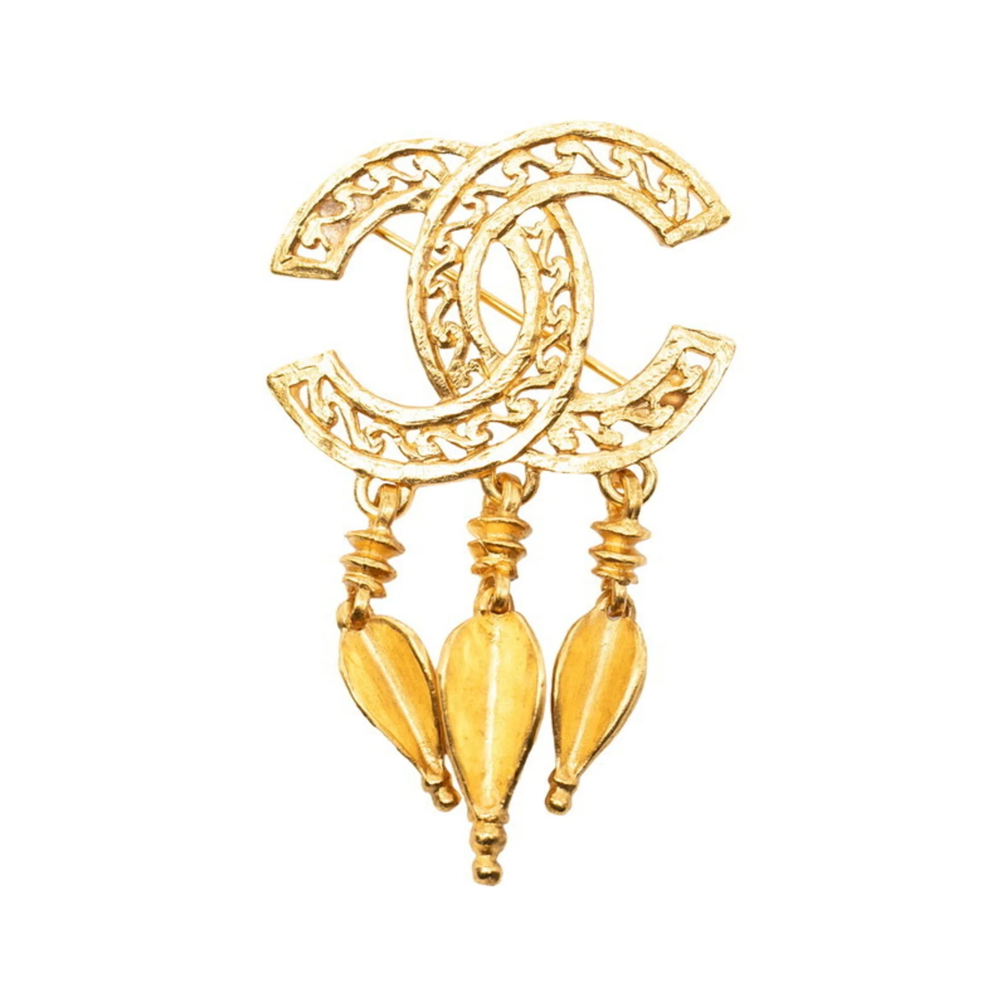 CC Logo Brooch Metal