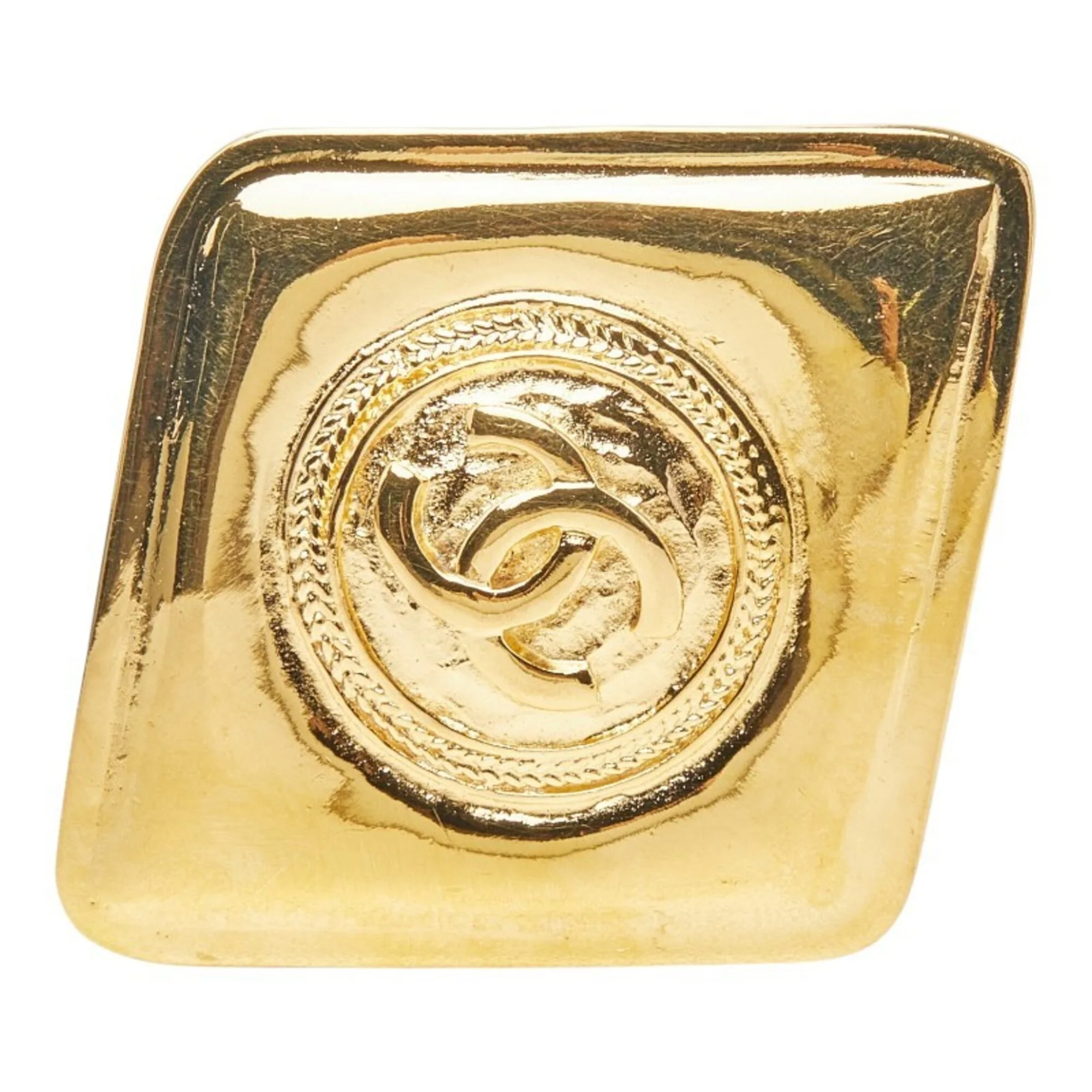 CC Logo Brooch Metal