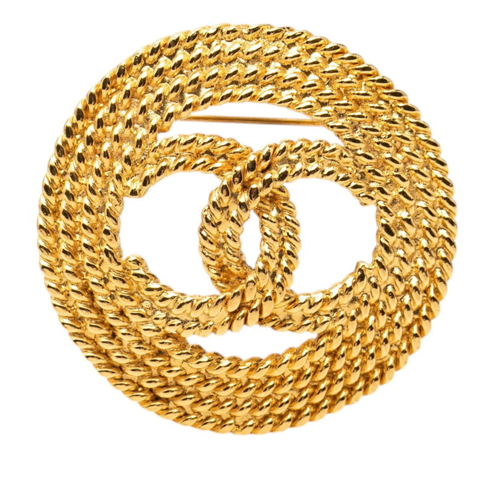 CC Logo Brooch Metal