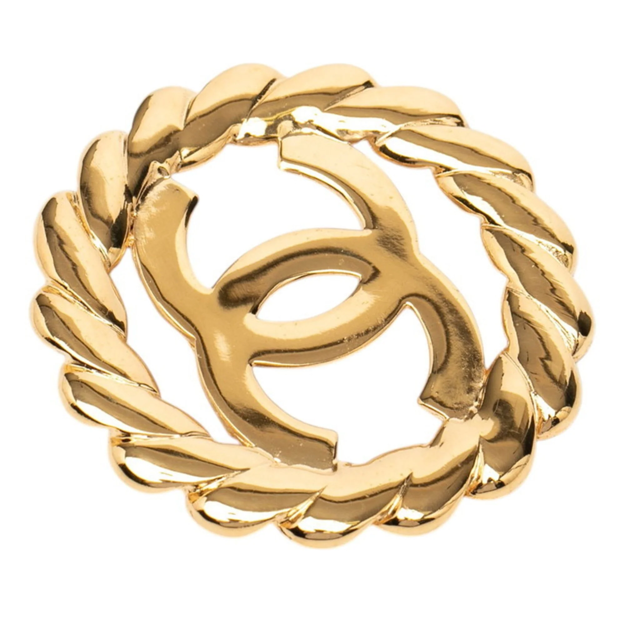 CC Logo Brooch Metal