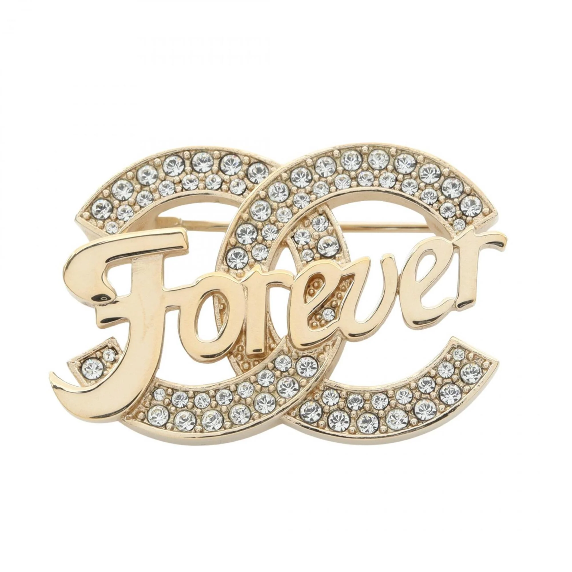CC Logo Brooch Metal