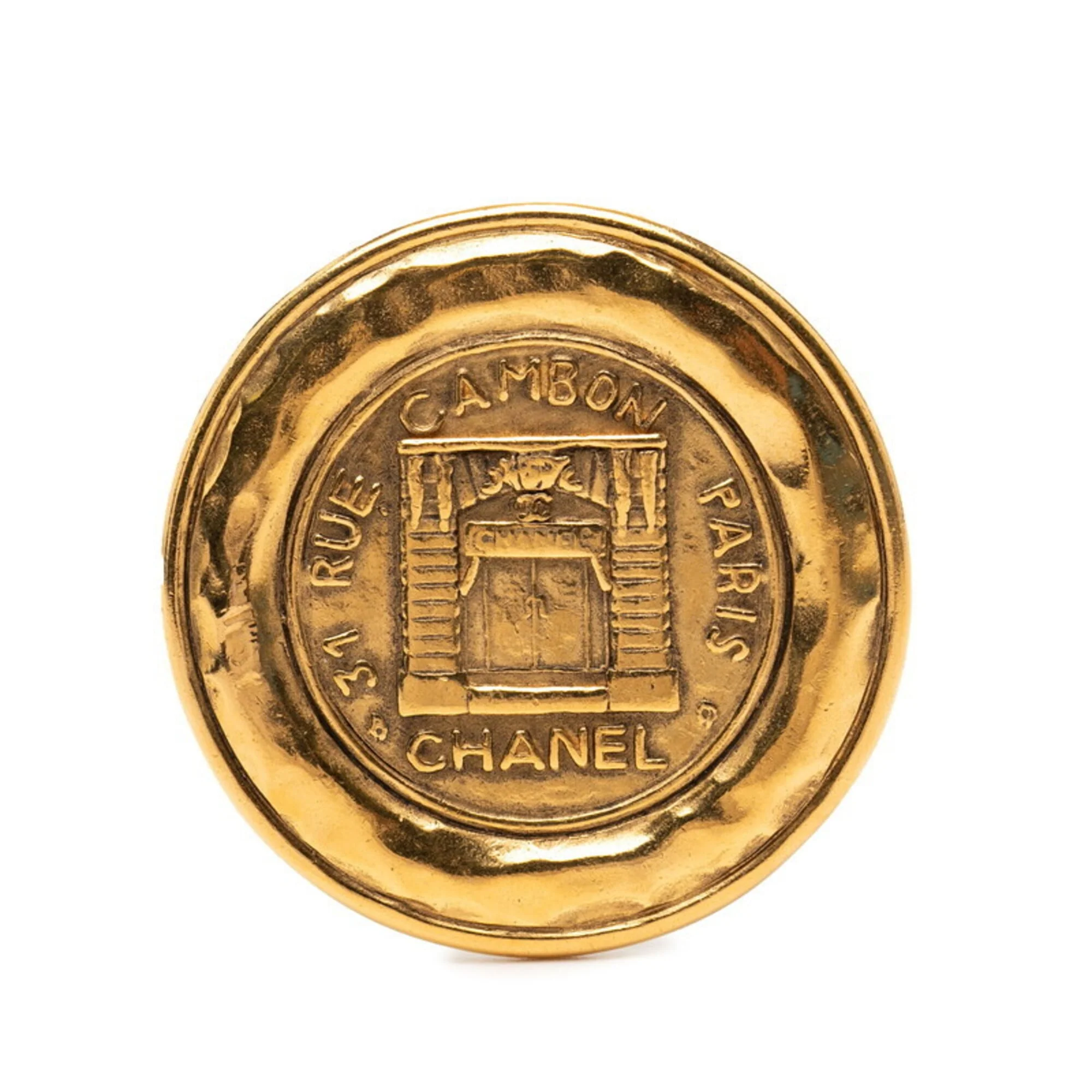 CC Logo Brooch Metal
