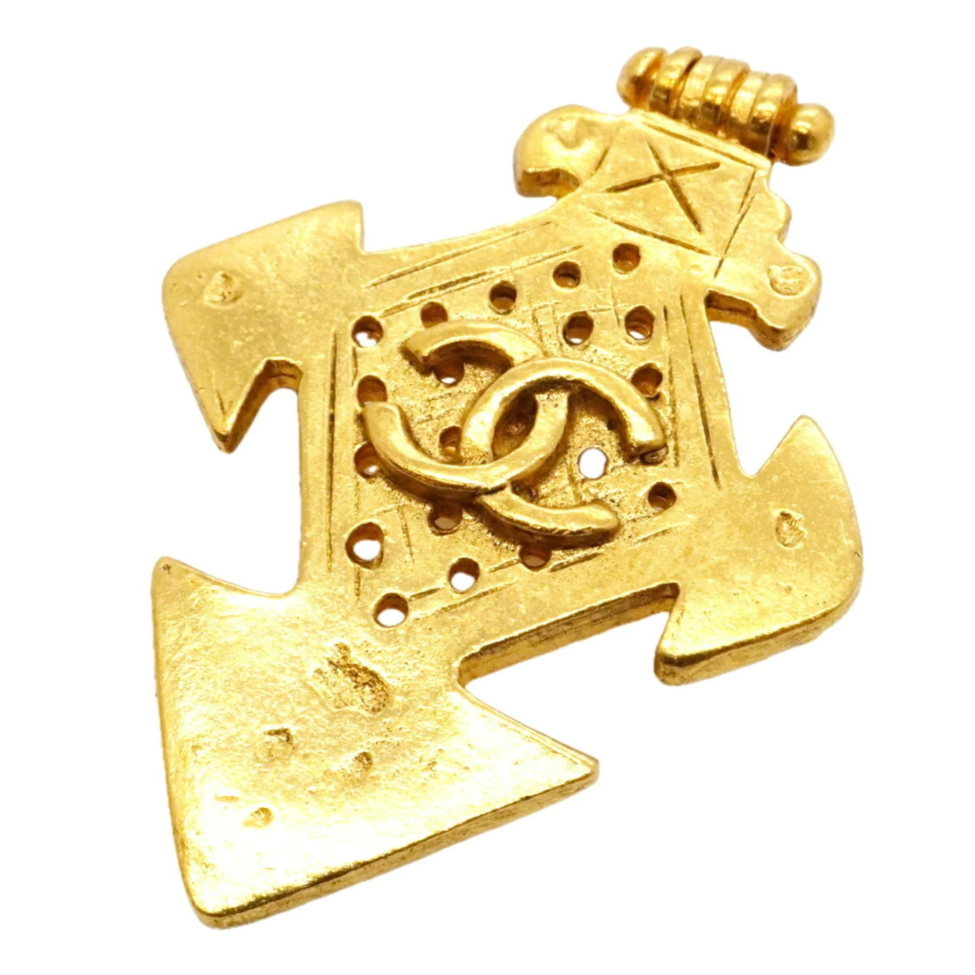 CC Logo Brooch Metal