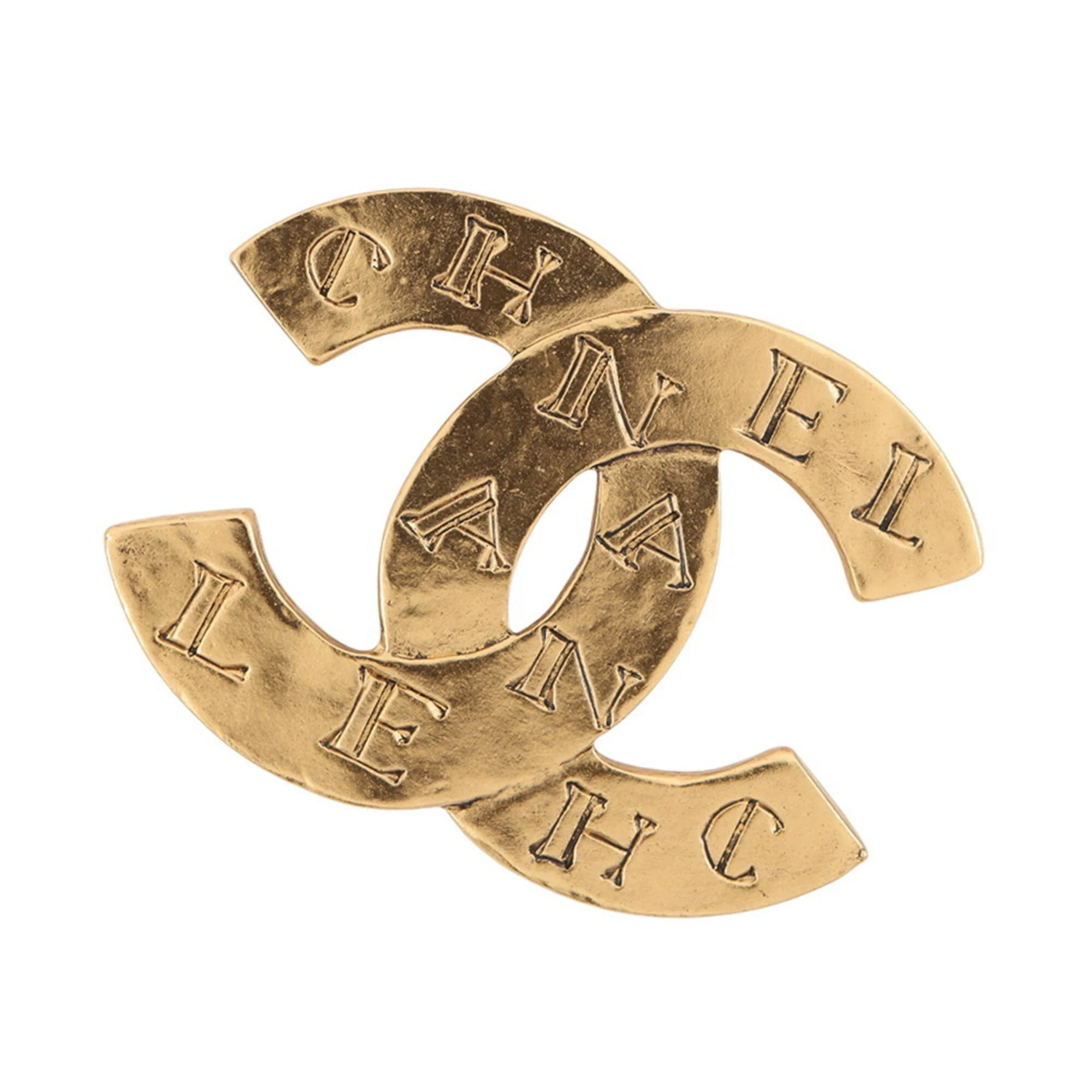 CC Logo Brooch Metal