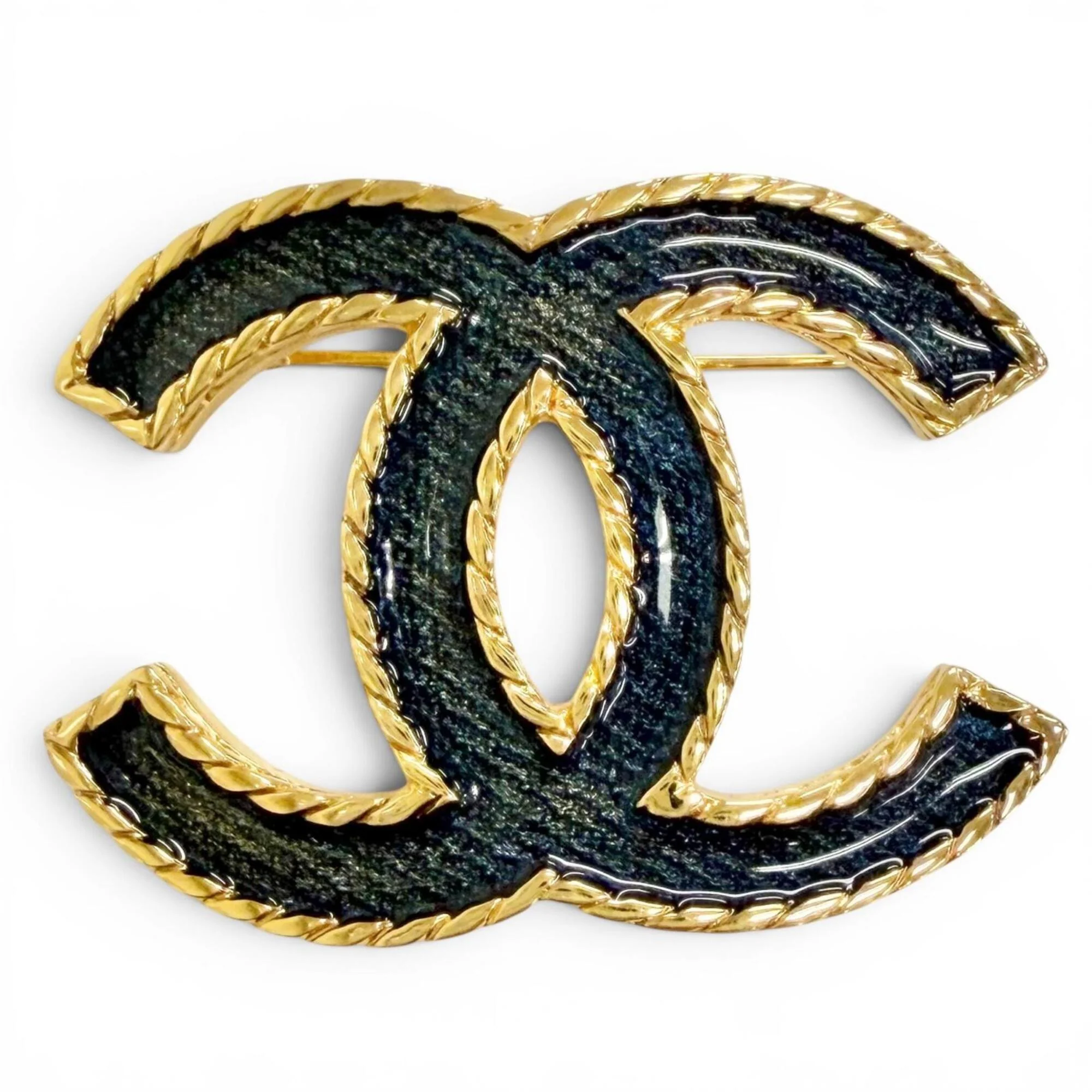 CC Logo Brooch Metal
