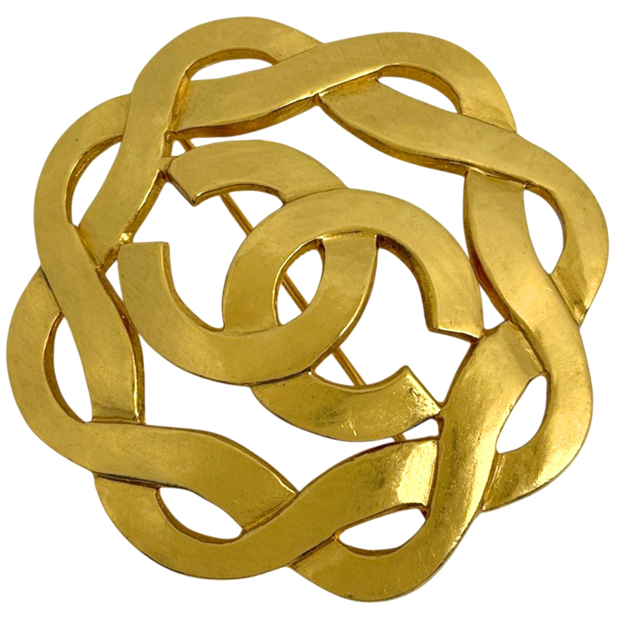 CC Logo Brooch Metal