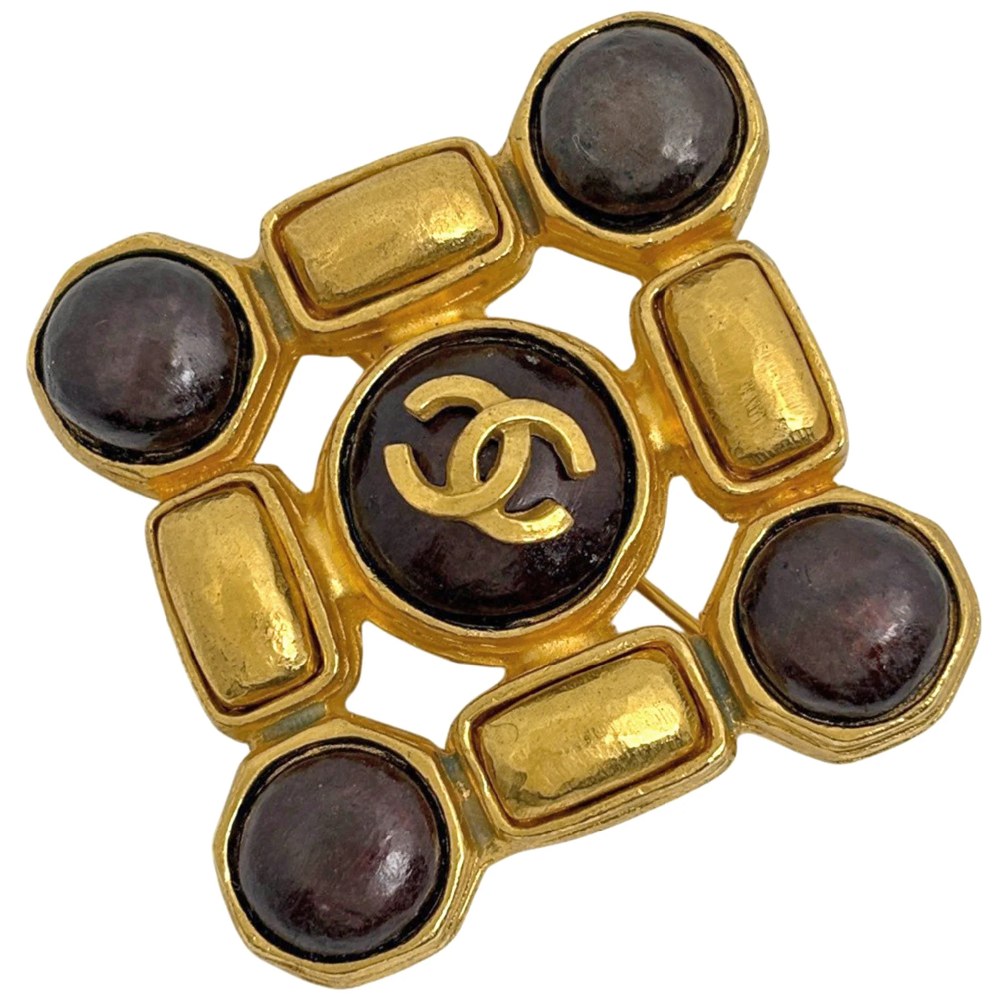 CC Logo Brooch Metal