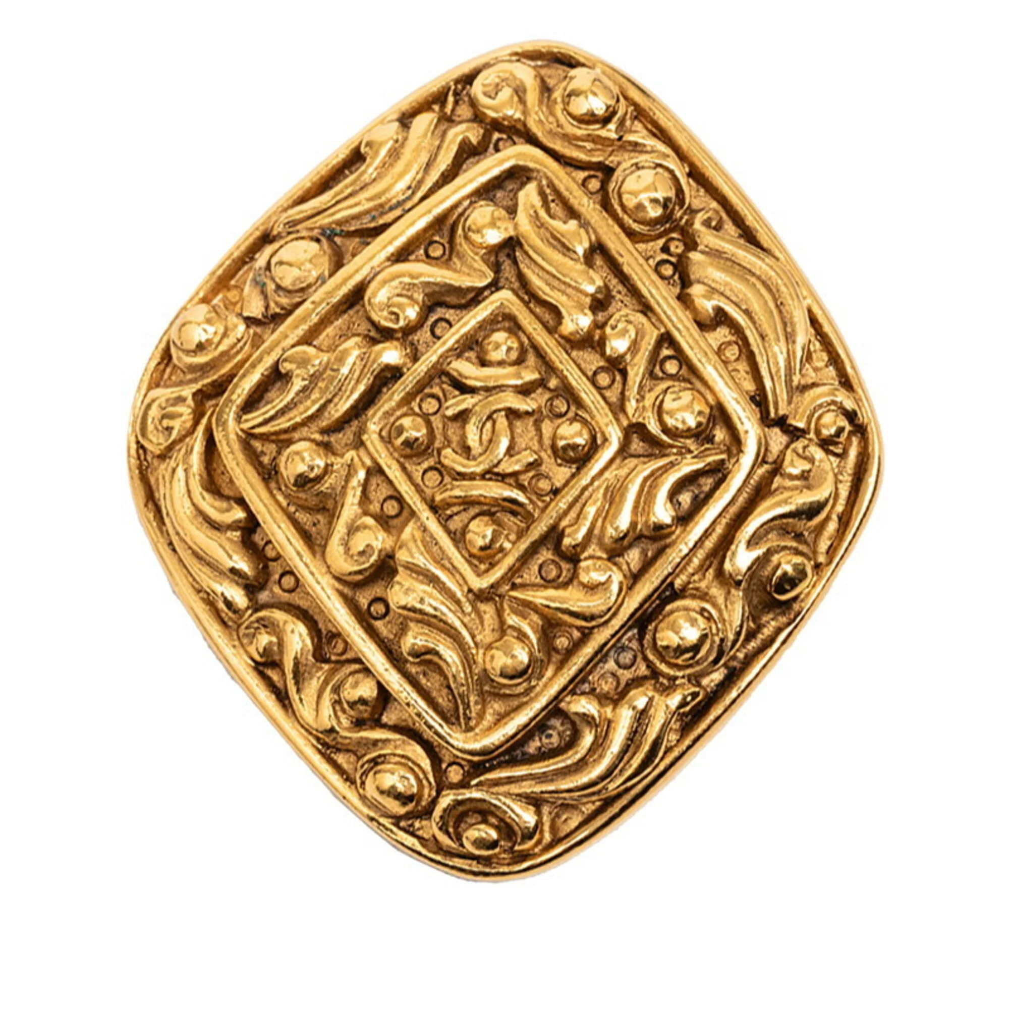 CC Logo Brooch Metal