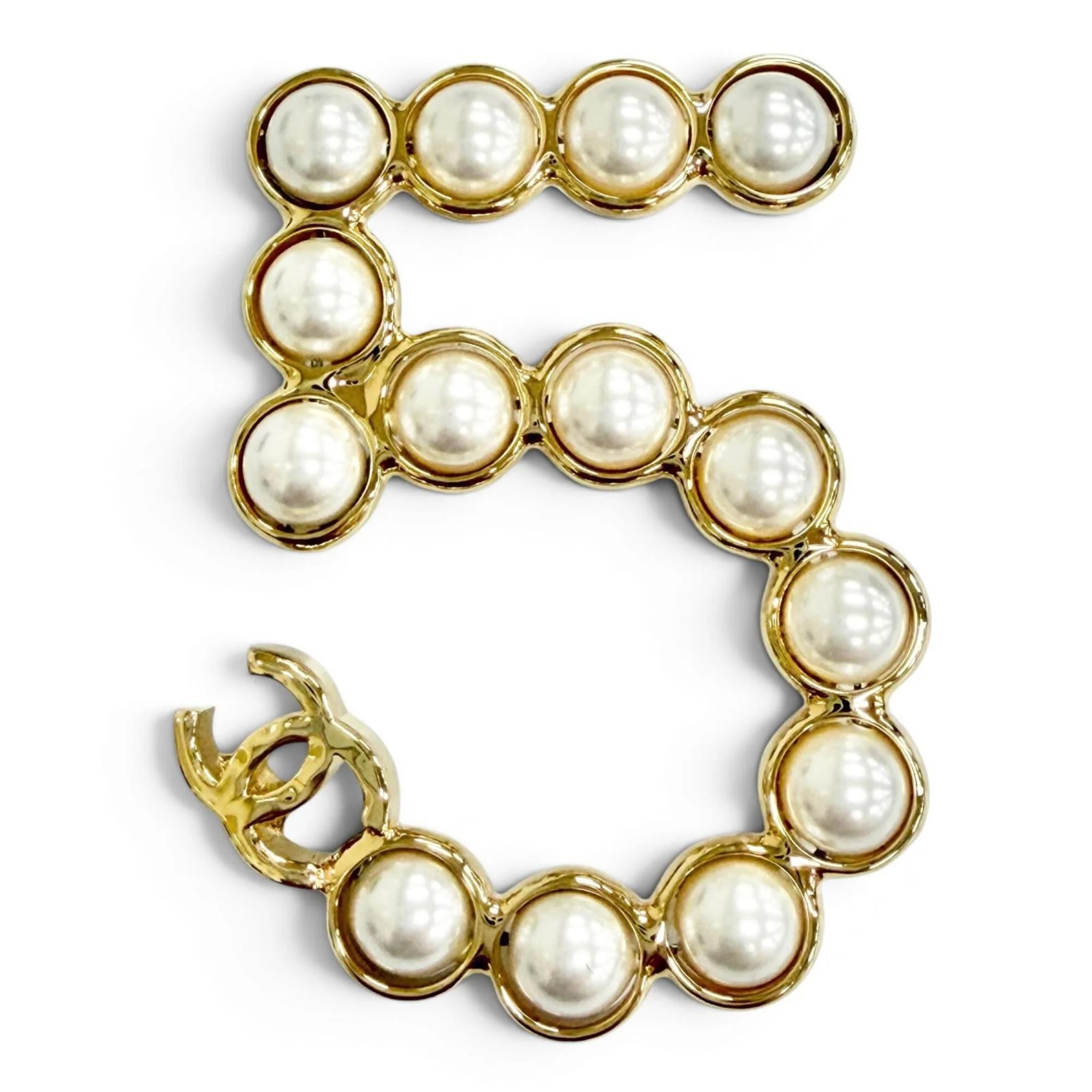 CC Logo Brooch Metal