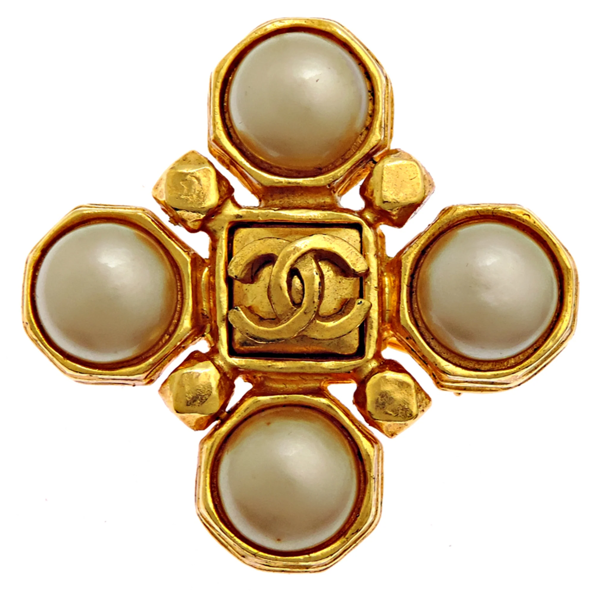 CC Logo Brooch Metal
