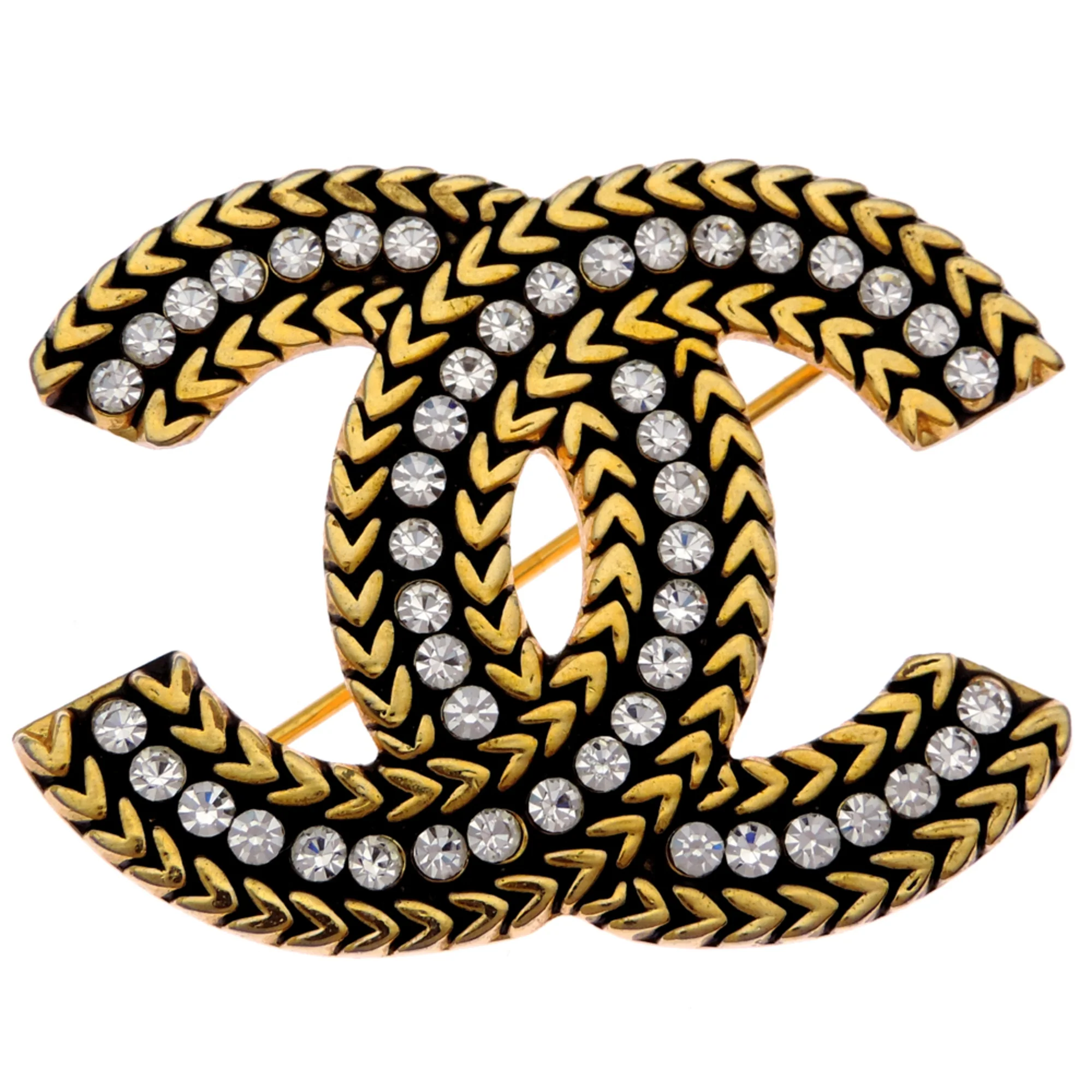 CC Logo Brooch Metal
