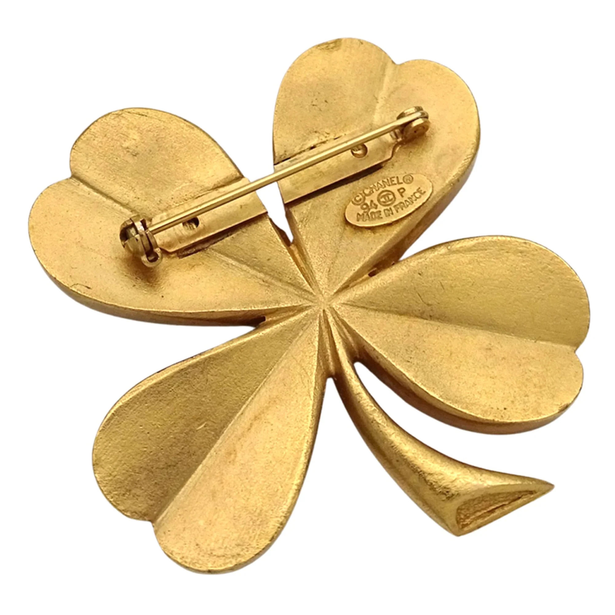 CC Logo Clover Brooch Metal - Image 3