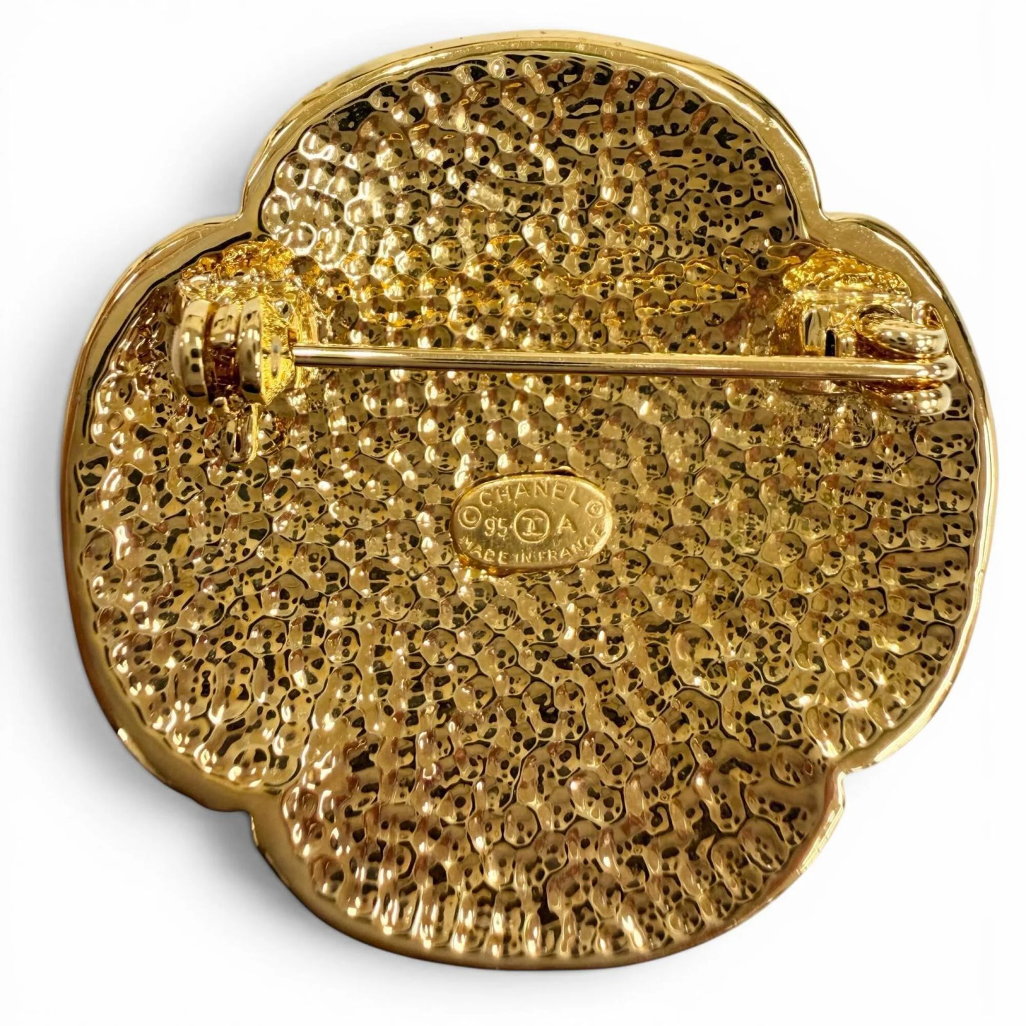 CC Logo Flower Brooch Metal - Image 3