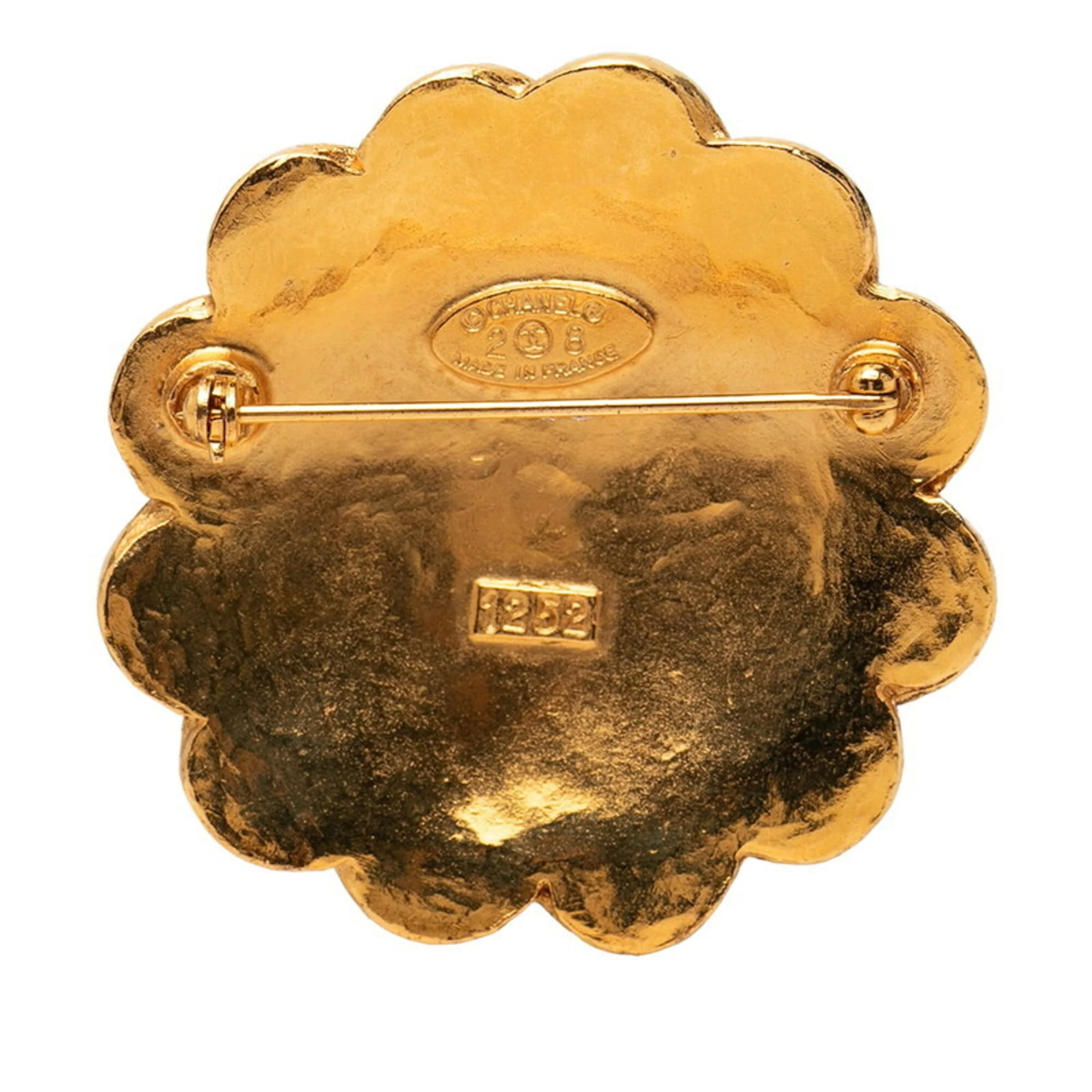 CC Logo Flower Brooch Metal - Image 2