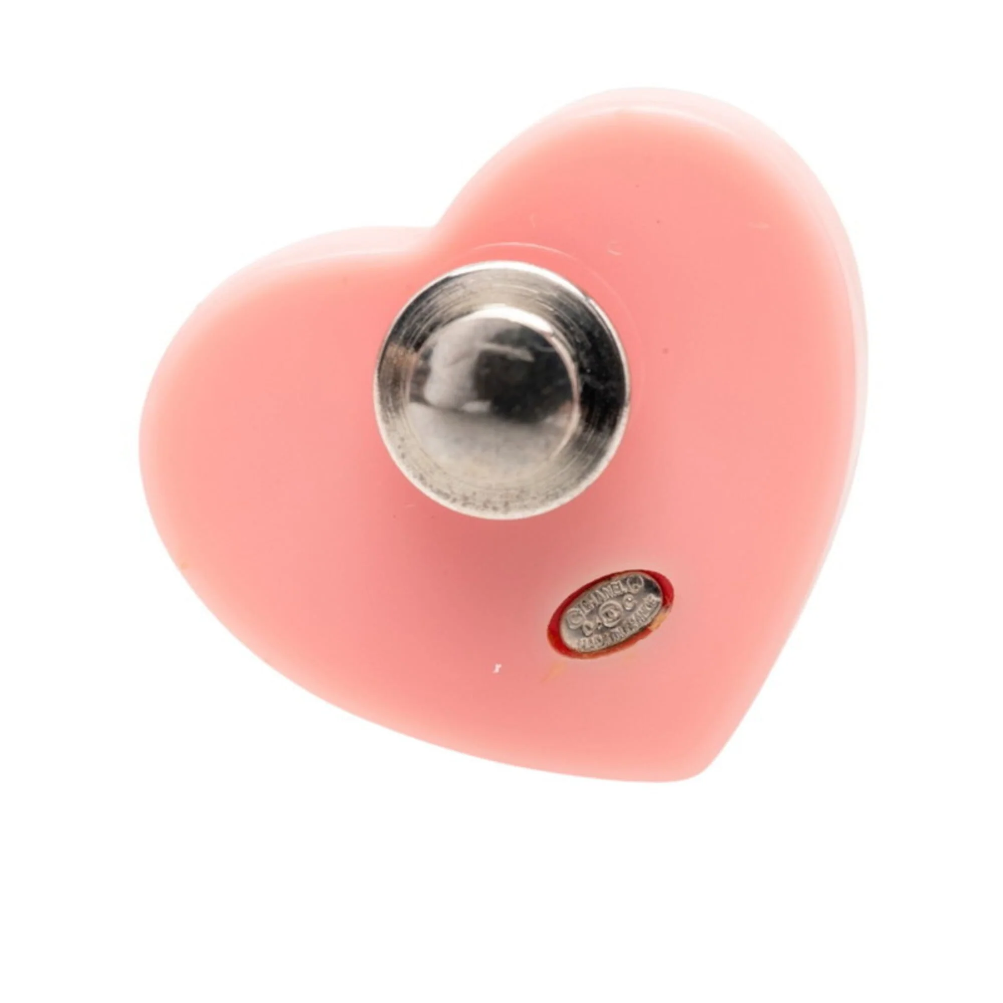 CC Logo Heart Brooch Metal - Image 3