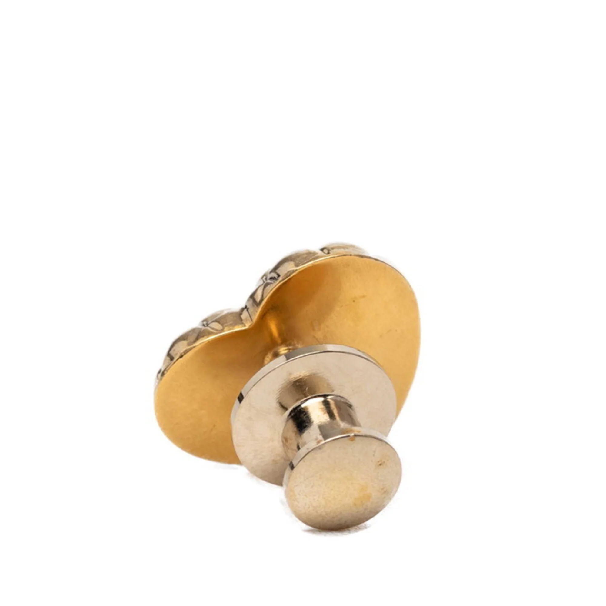 CC Logo Heart Brooch Metal - Image 2