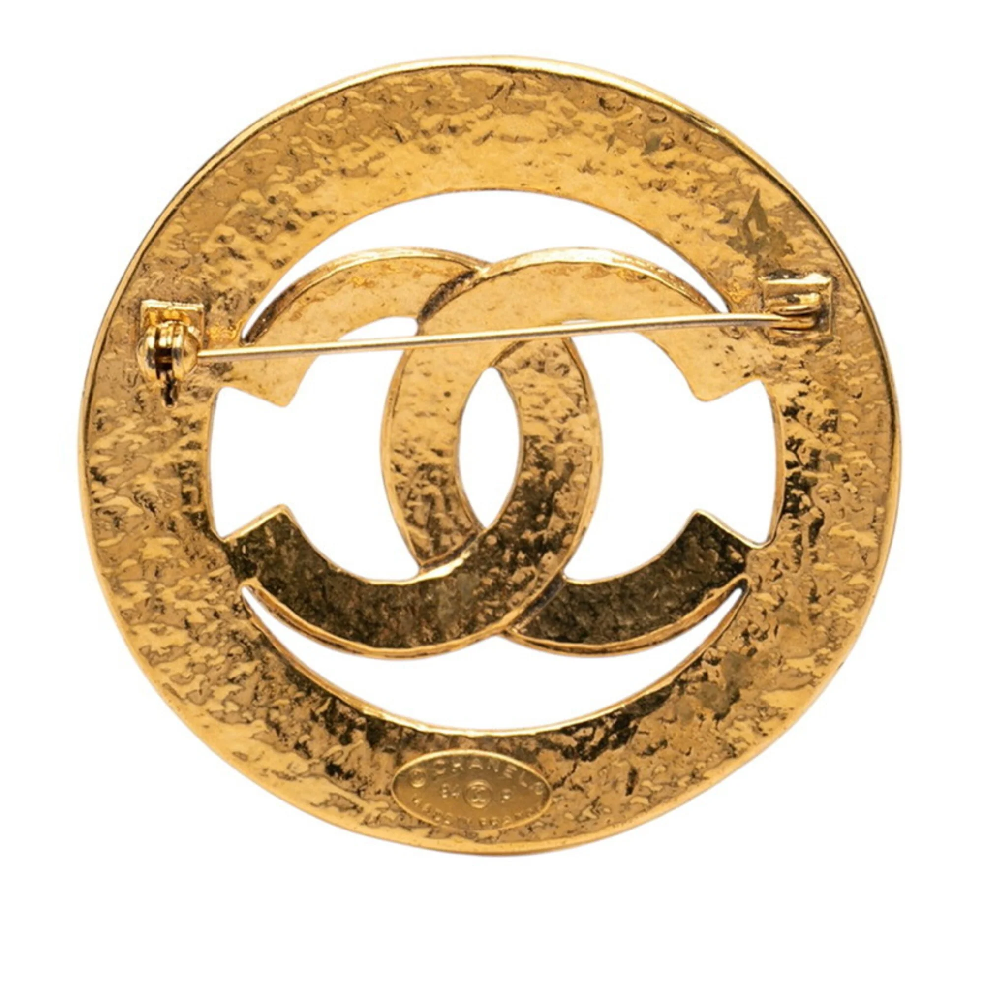 CC Logo Round Brooch Metal - Image 2