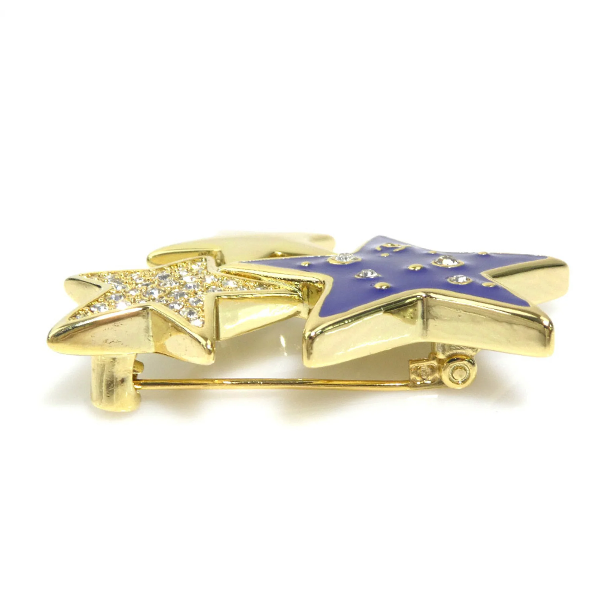 CC Logo Star Brooch Gold-Tone Metal - Image 4