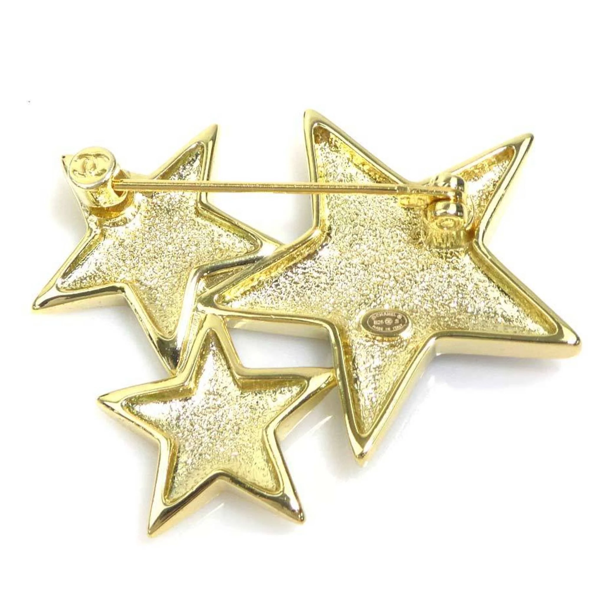 CC Logo Star Brooch Gold-Tone Metal - Image 5