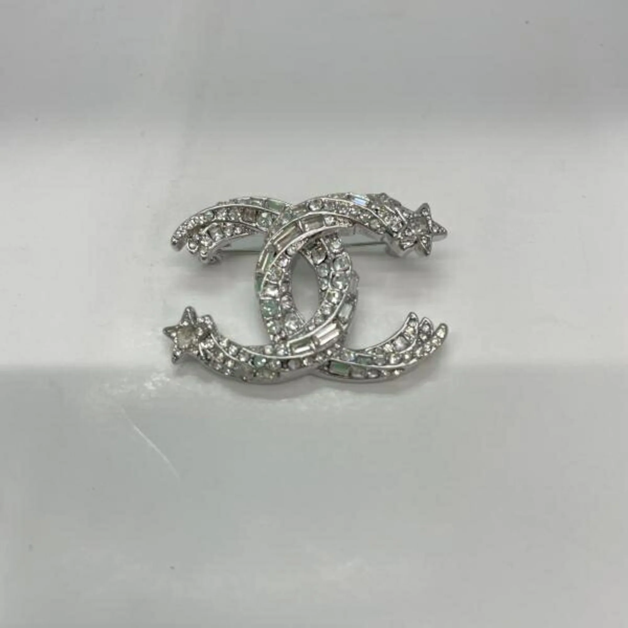 CC Logo Star Brooch Sterling Silver