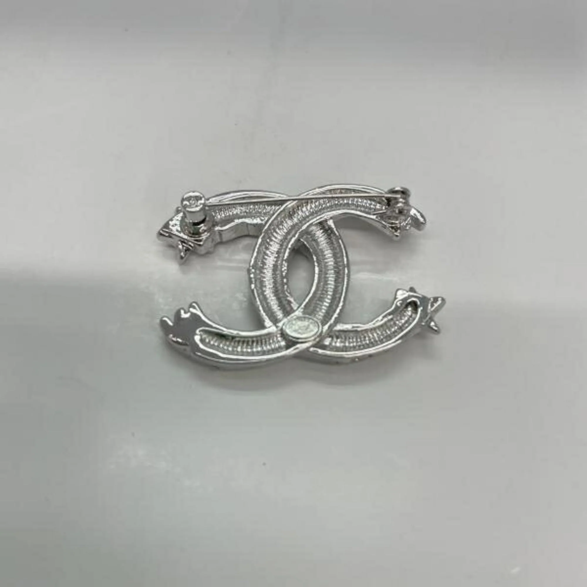 CC Logo Star Brooch Sterling Silver - Image 2