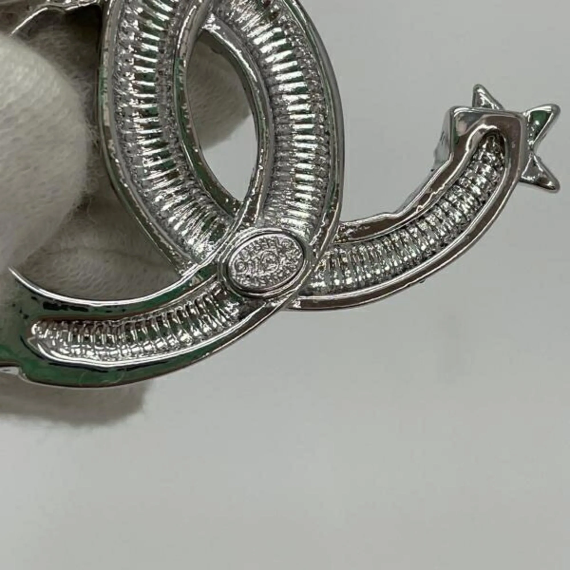 CC Logo Star Brooch Sterling Silver - Image 3