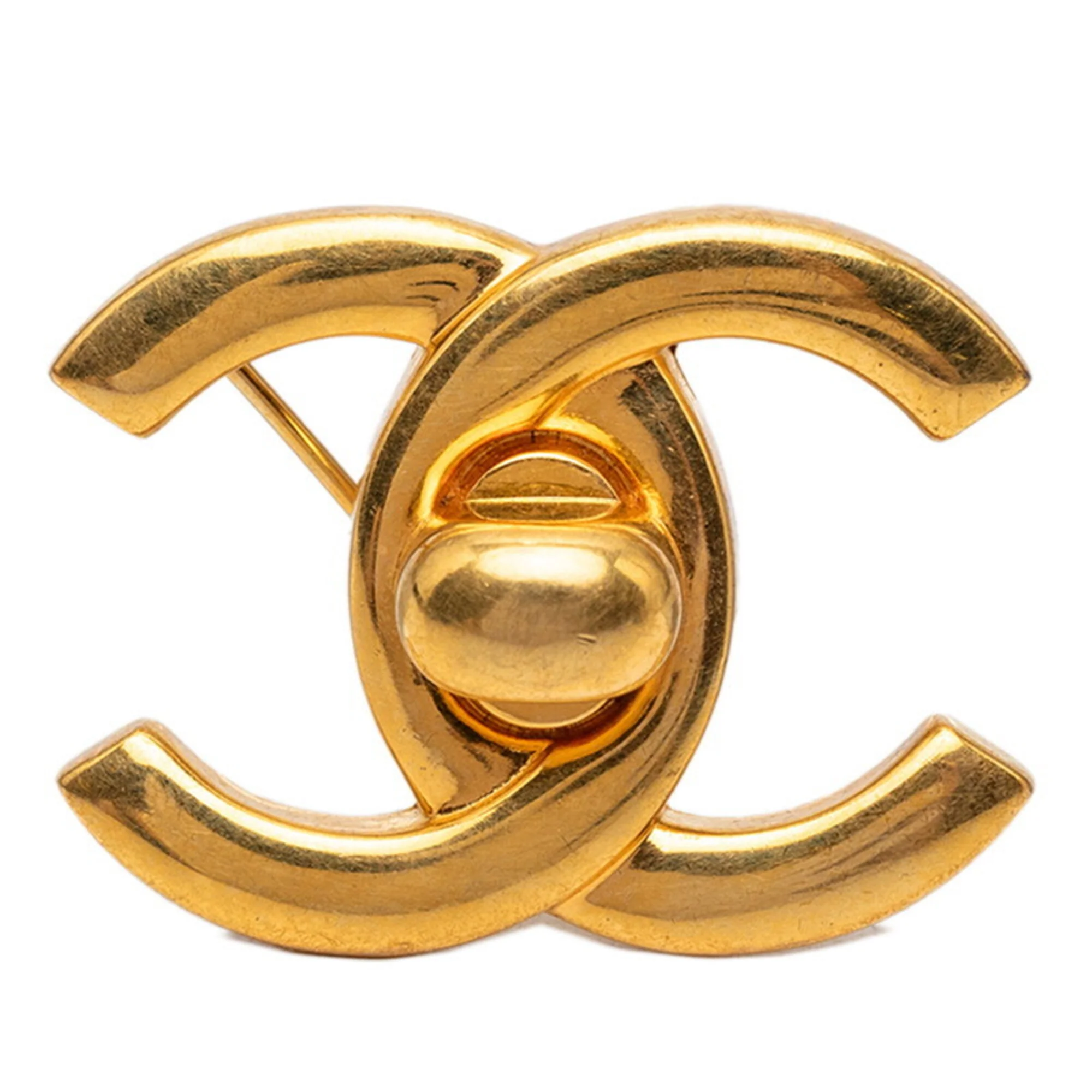 CC Logo Turnlock Brooch Metal
