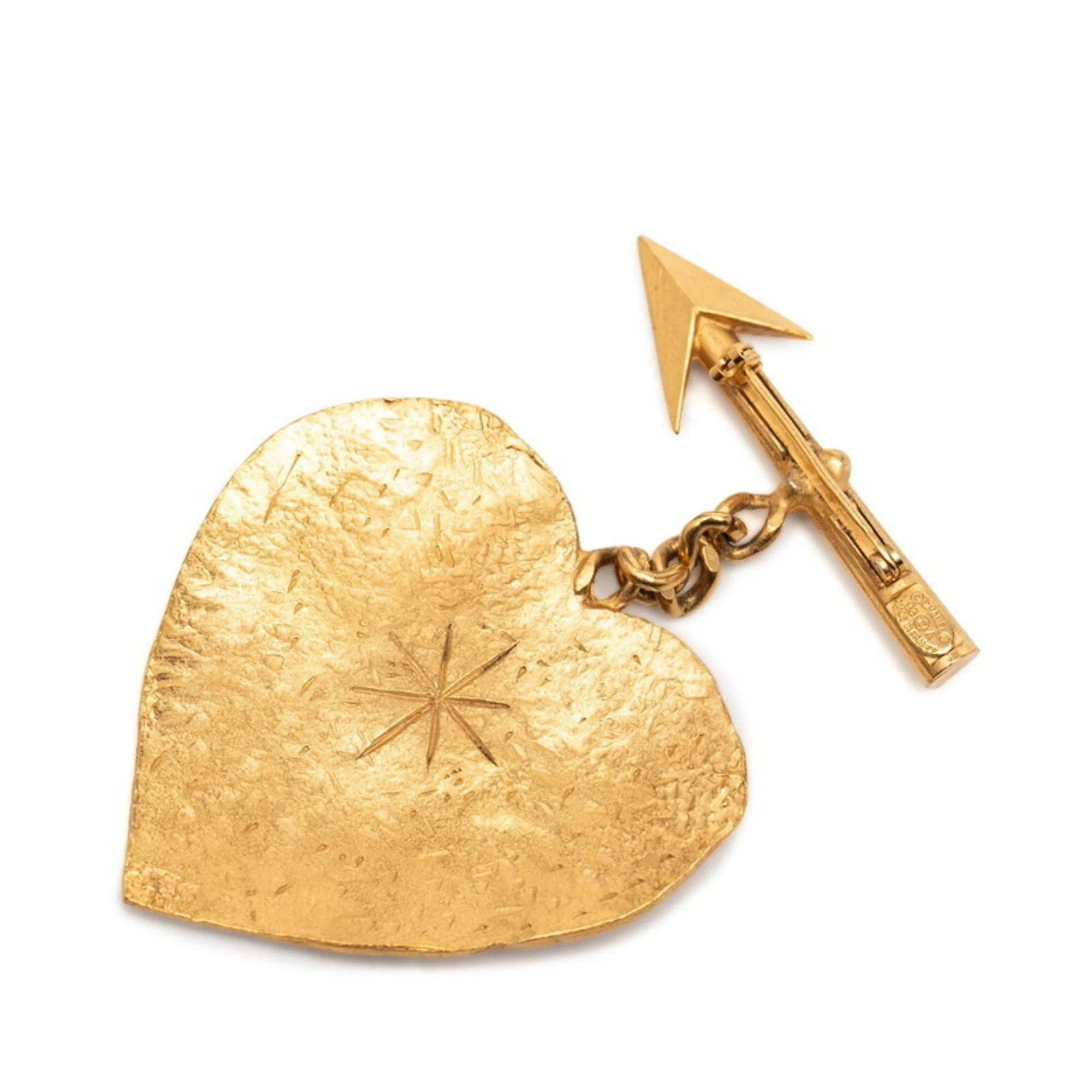 Heart Arrow Brooch Metal - Image 2