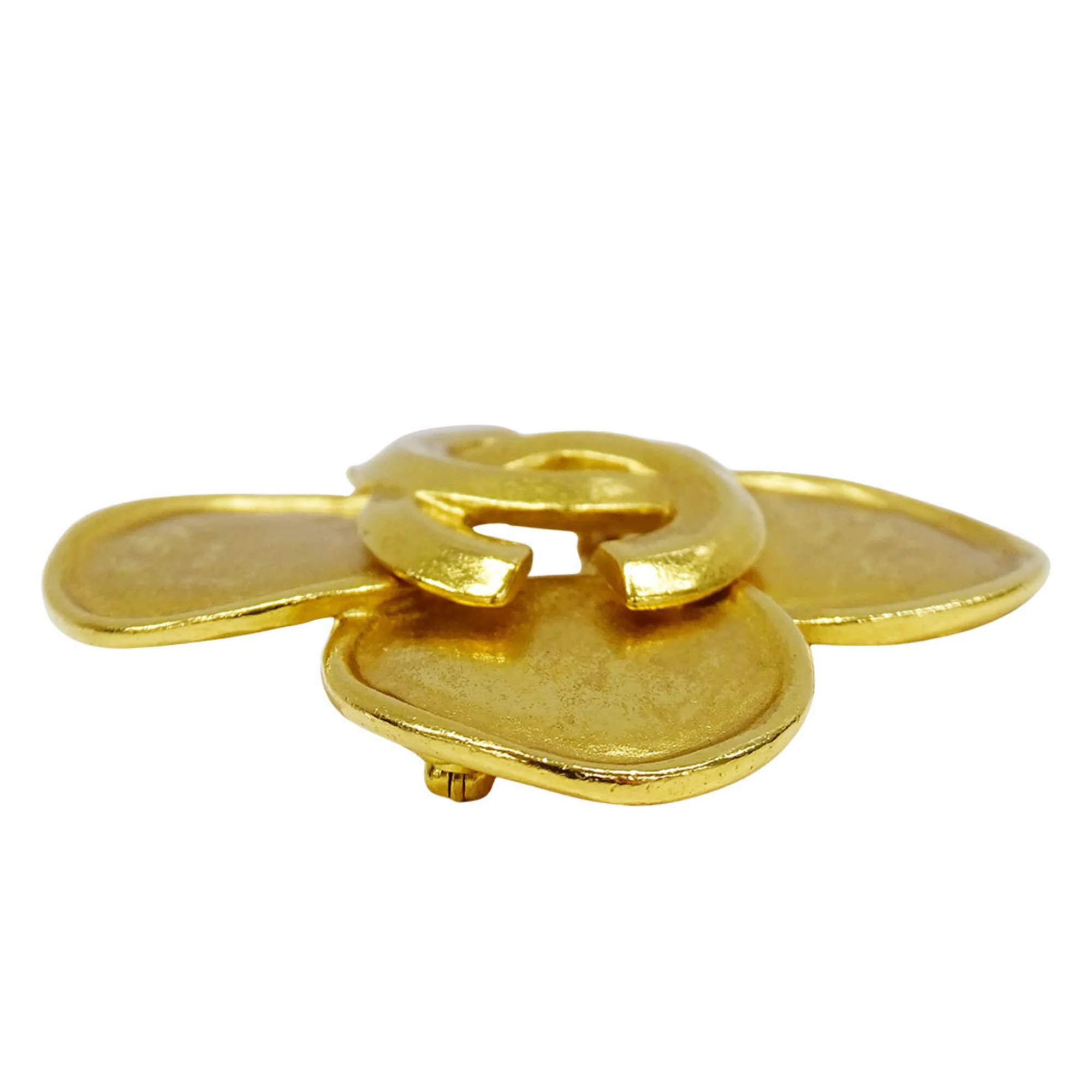 Vintage Brooch Metal Clover 96P - Image 3