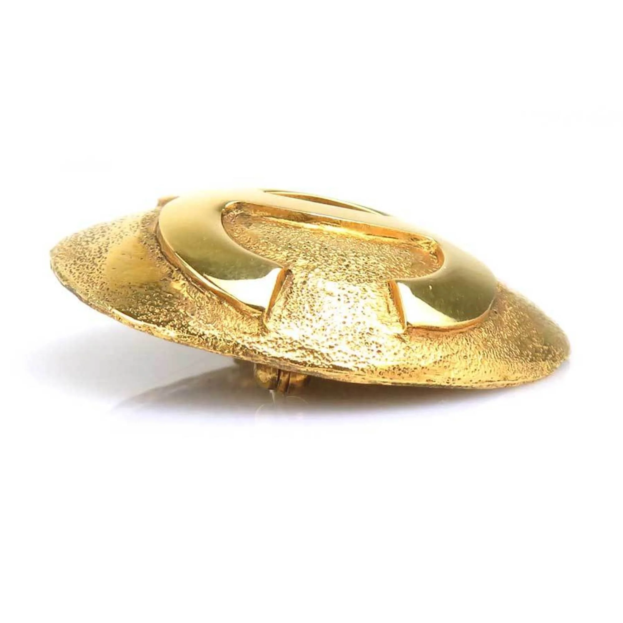 Vintage Brooch Metal Gold - Image 3