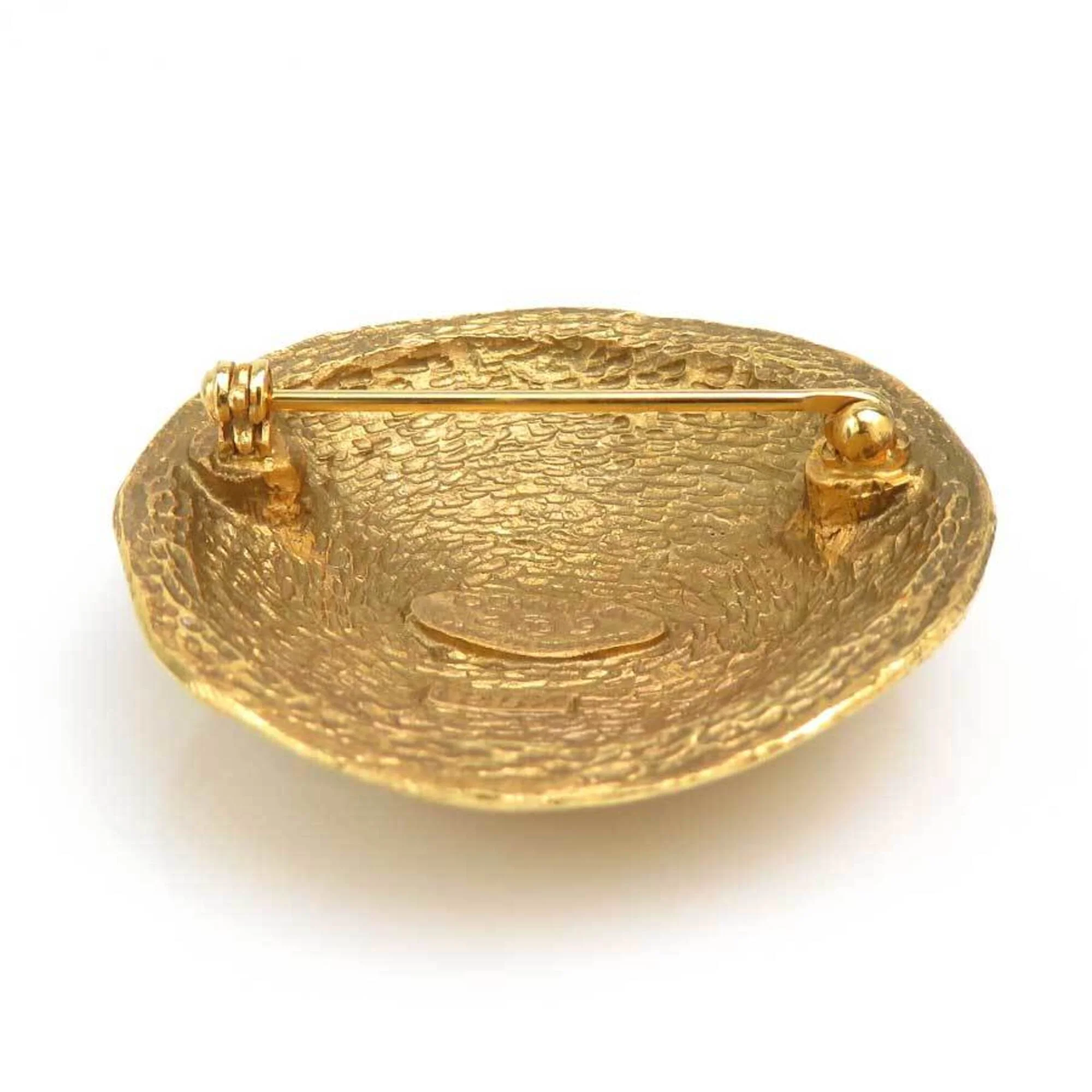Vintage Brooch Metal Gold - Image 5