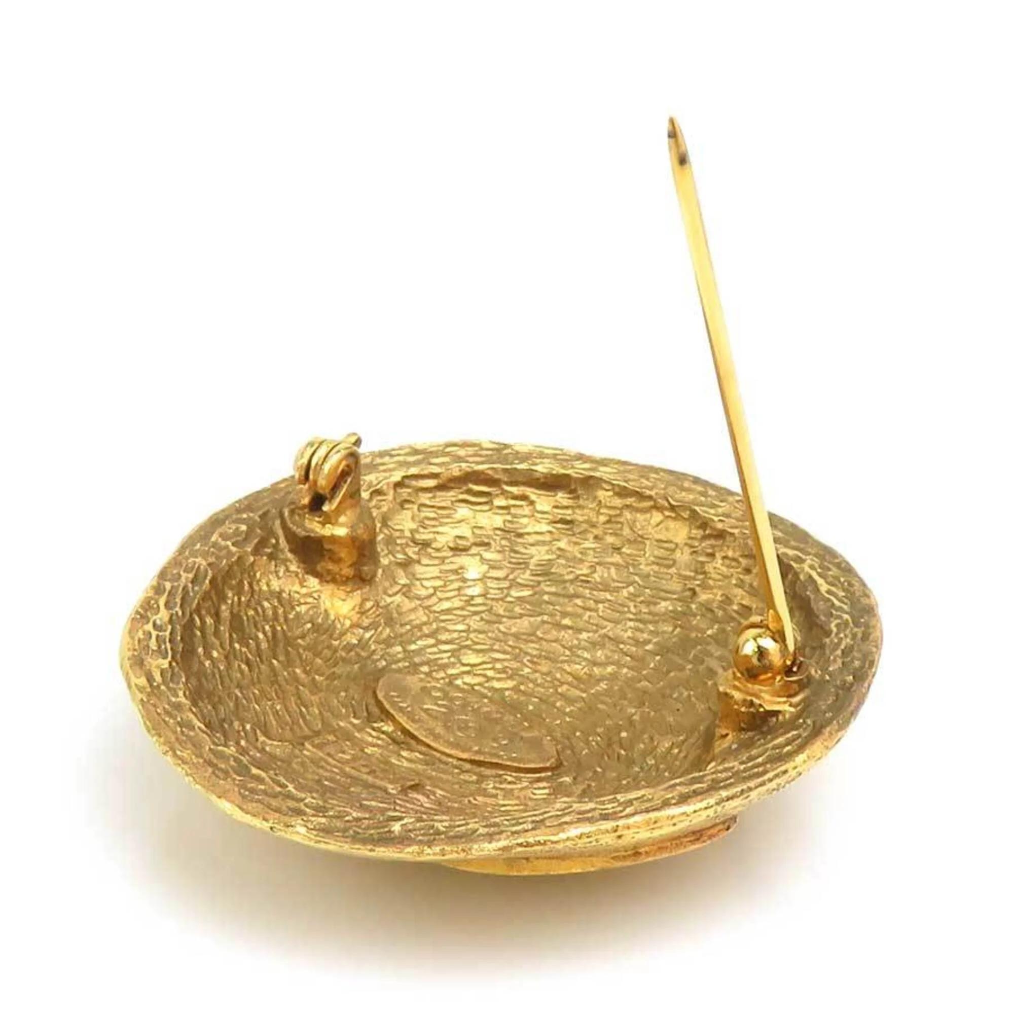 Vintage Brooch Metal Gold - Image 6
